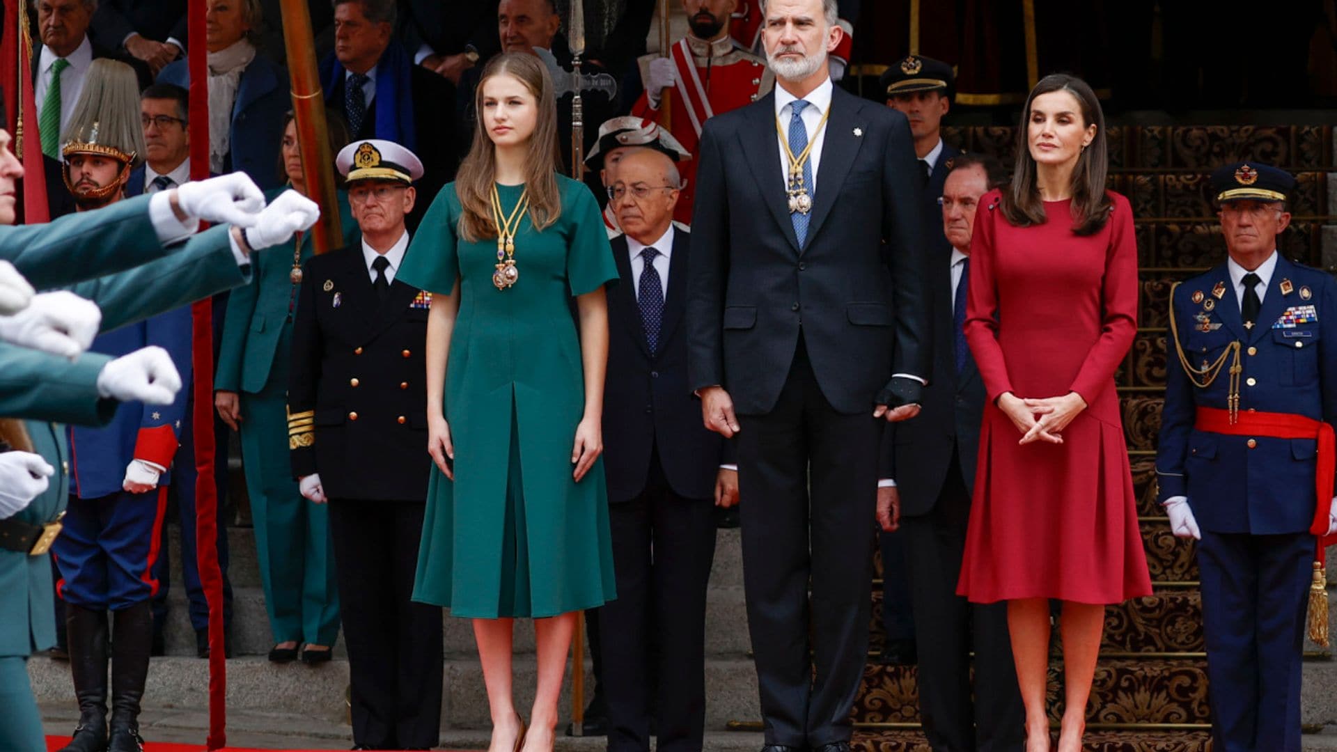 La princesa Leonor acompaña a los Reyes en la solemne apertura de la legislatura