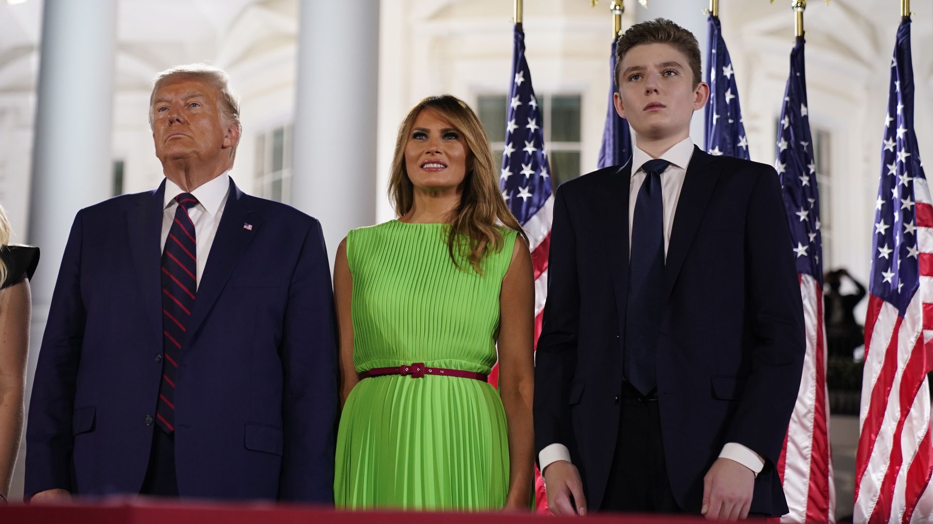  Donald Trump, Melania Trump y Barron Trump