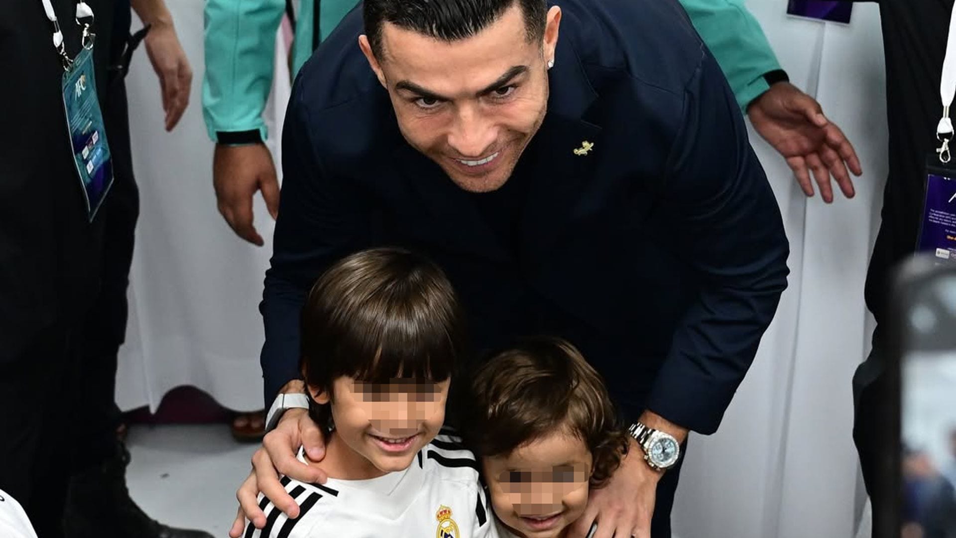 Los hijos de Fernando Verdasco viven una noche inolvidable conociendo a Cristiano Ronaldo: todas las imágenes