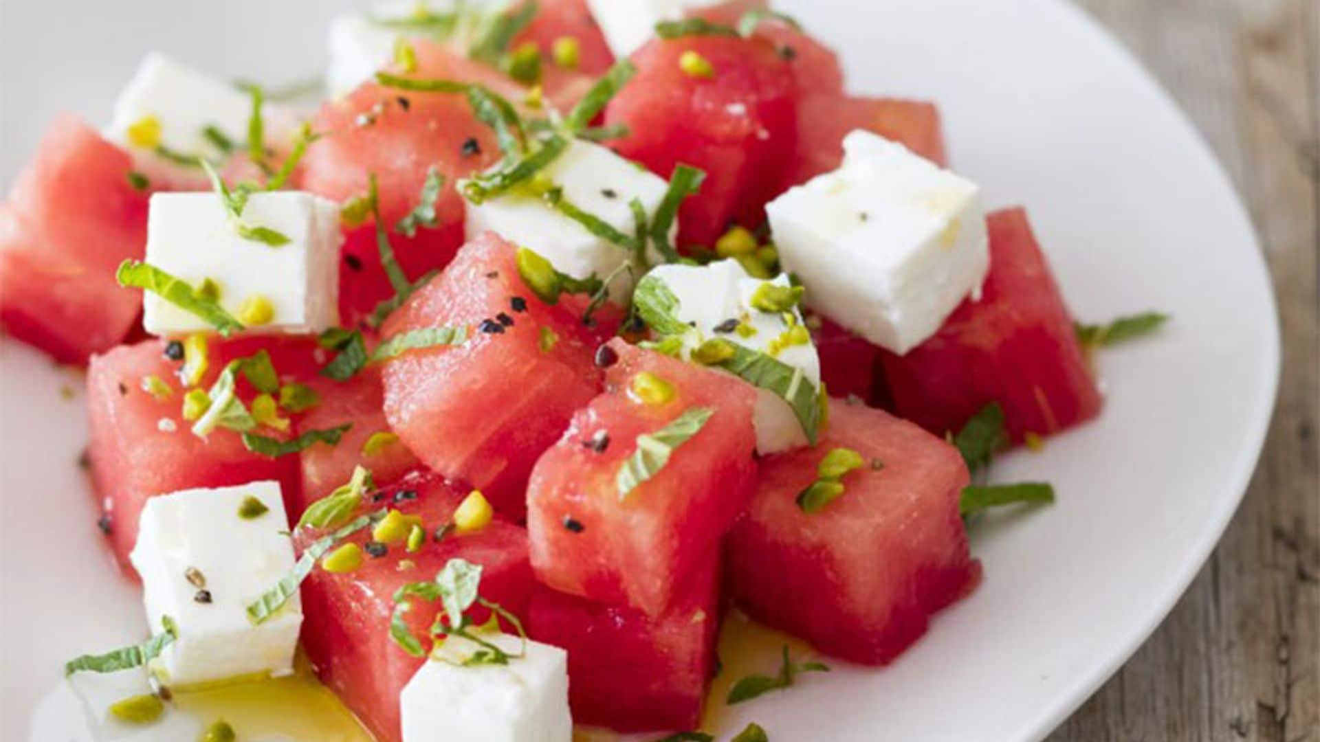 Ensalada 'Caprese' de sandía