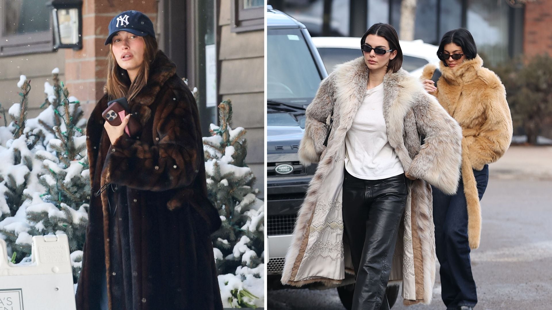 Hailey Bieber y las hermanas Jenner derrochan estilo en las montañas de Aspen