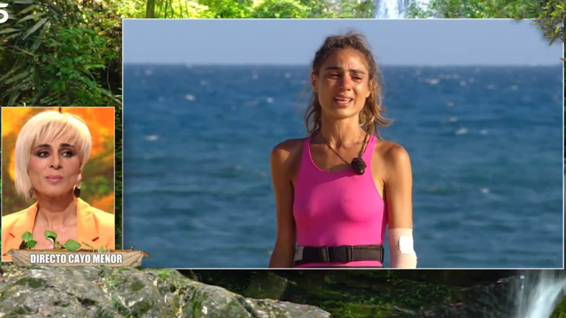 Ana María Aldón impide el abandono de su hija Gema en 'Supervivientes'