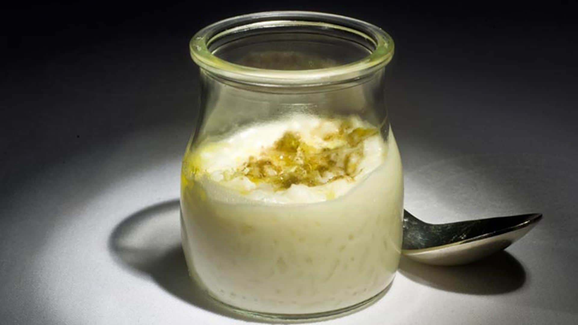 Risotto de yogur con toques cítricos