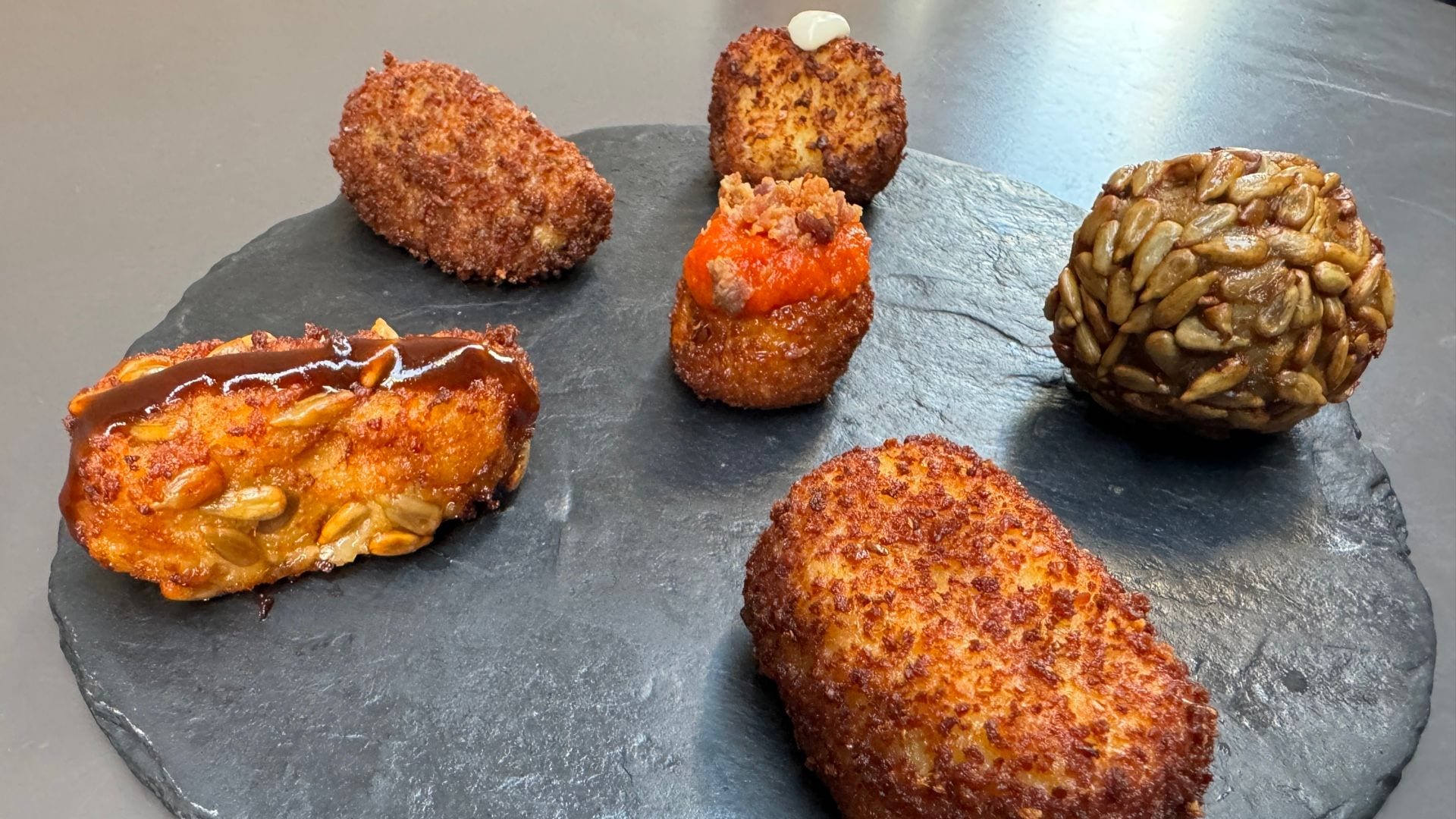 Variedad de croquetas del restaurantede Zaragoza El Truco