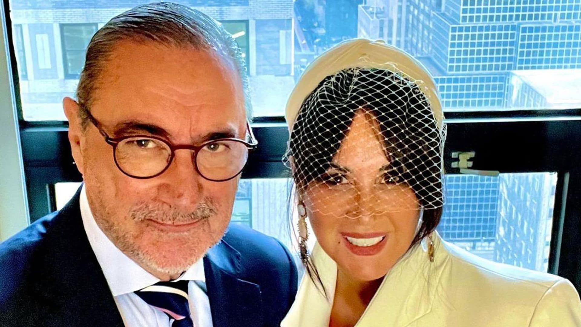 Carlos Herrera comparte una foto de su boda con Pepa Gea