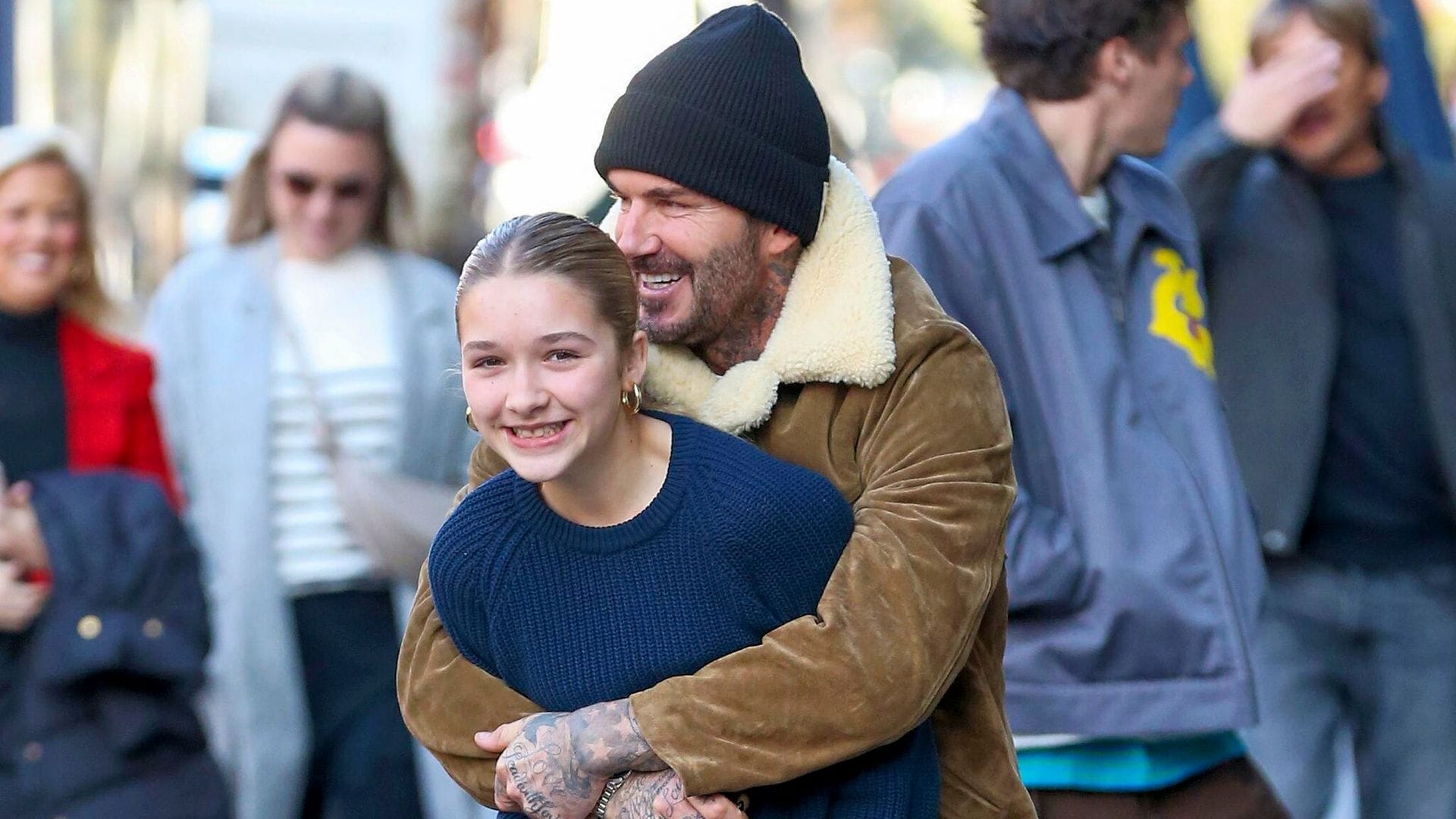 David Beckham es el padre más tierno y protector con su hija Harper, de 12 años