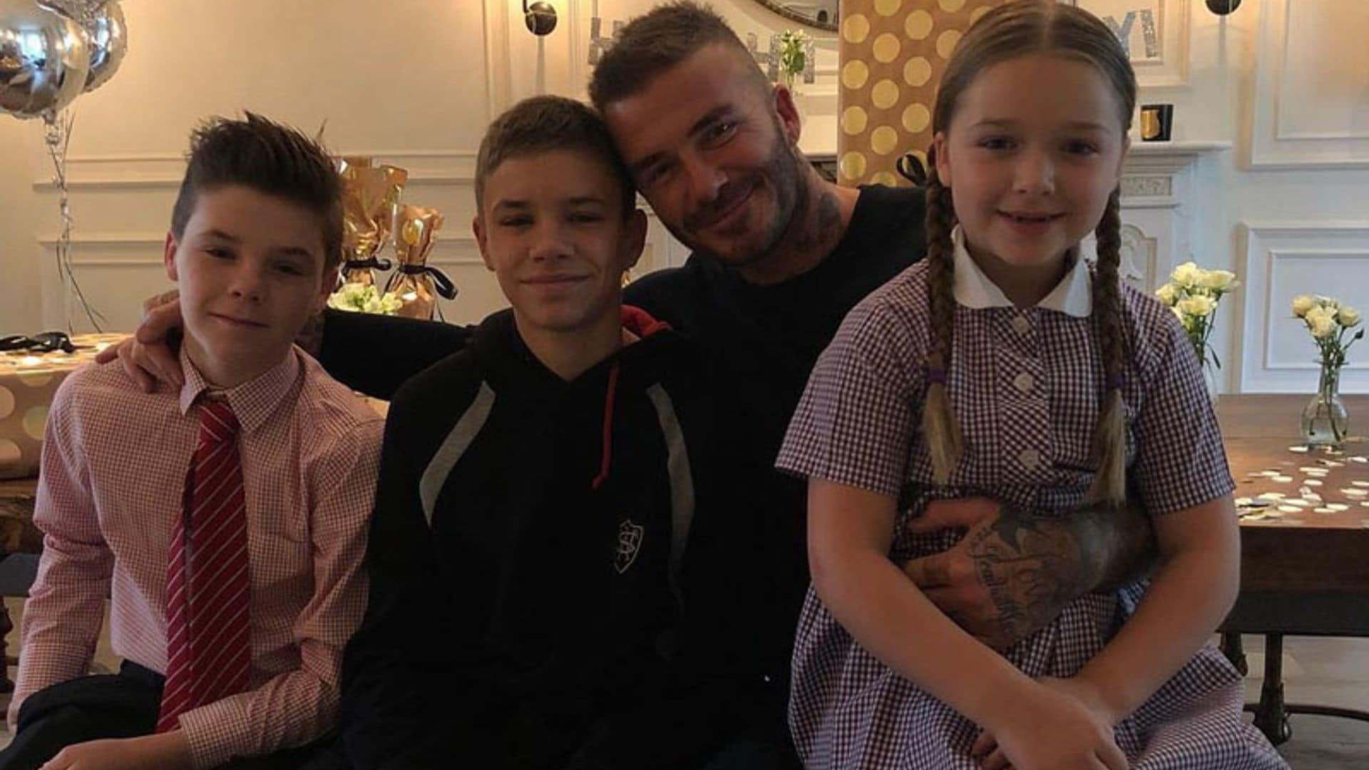 La felicitación, que te derretirá, de Harper Beckham a su padre