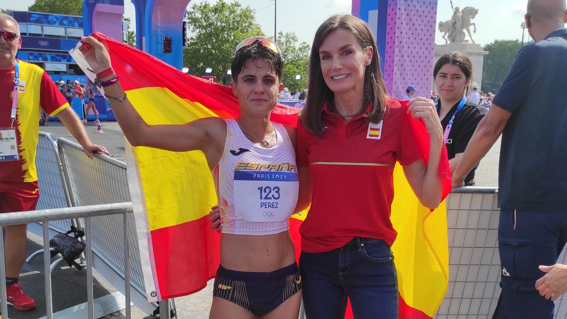 La Reina ha asistido a la competición de atletismo de 20 km marcha femenino en los Juegos Olímpicos 