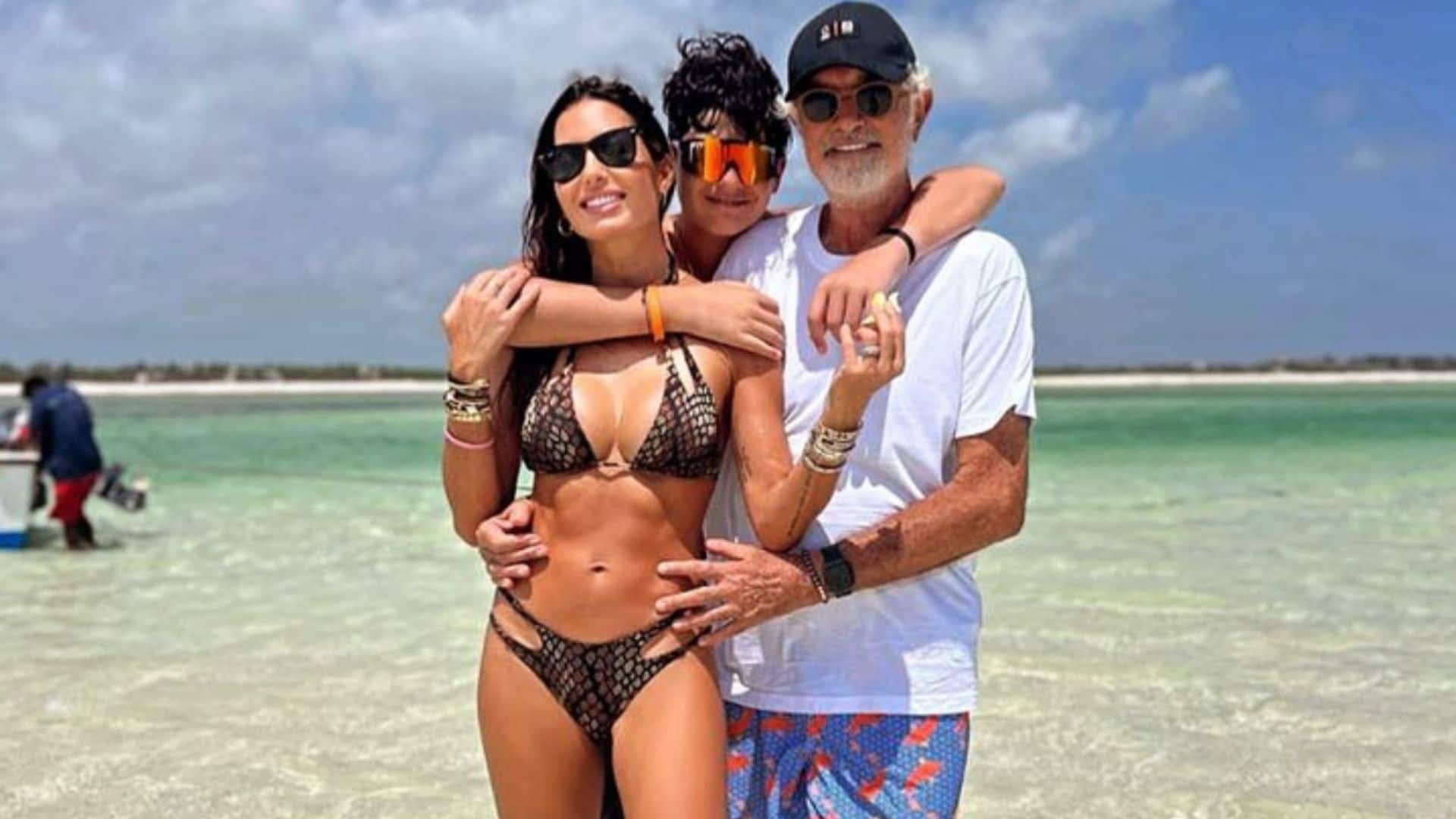 Flavio Briatore y su ex, Elisabetta Gregoraci, juntos por Navidad con su hijo de 13 años