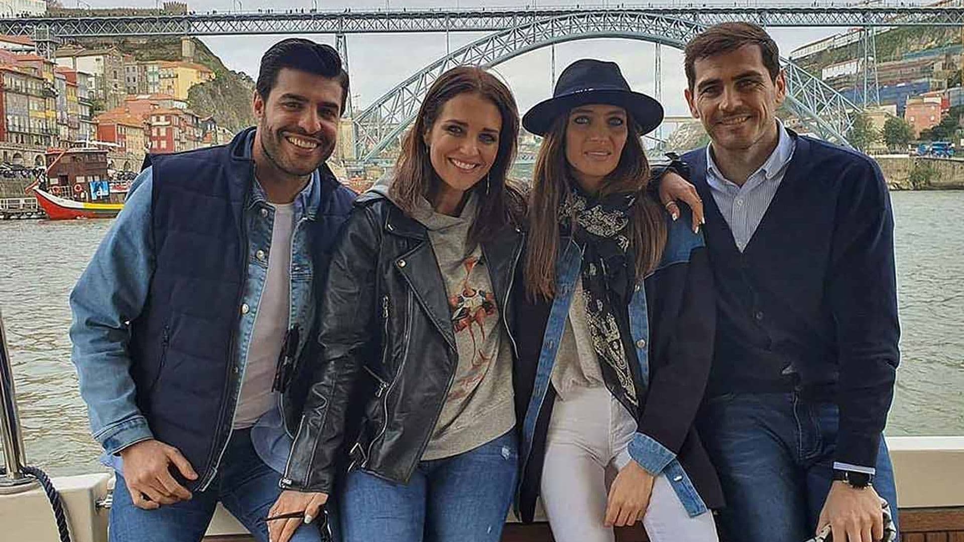 Paula Echevarría y Miguel Torres, con Iker y Sara, sus 'perfectos anfitriones' en Oporto