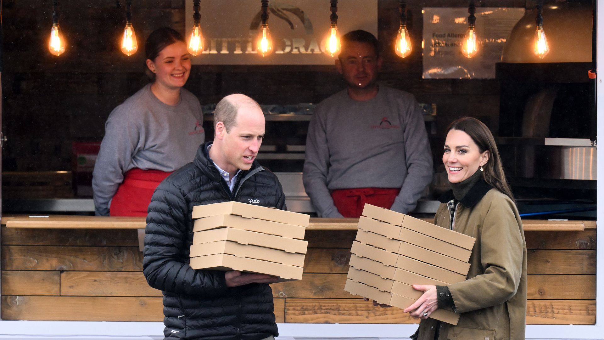 Guillermo y Kate, príncipes de Gales, druante su segundo día de visita oficial en Gales en abril de 2023