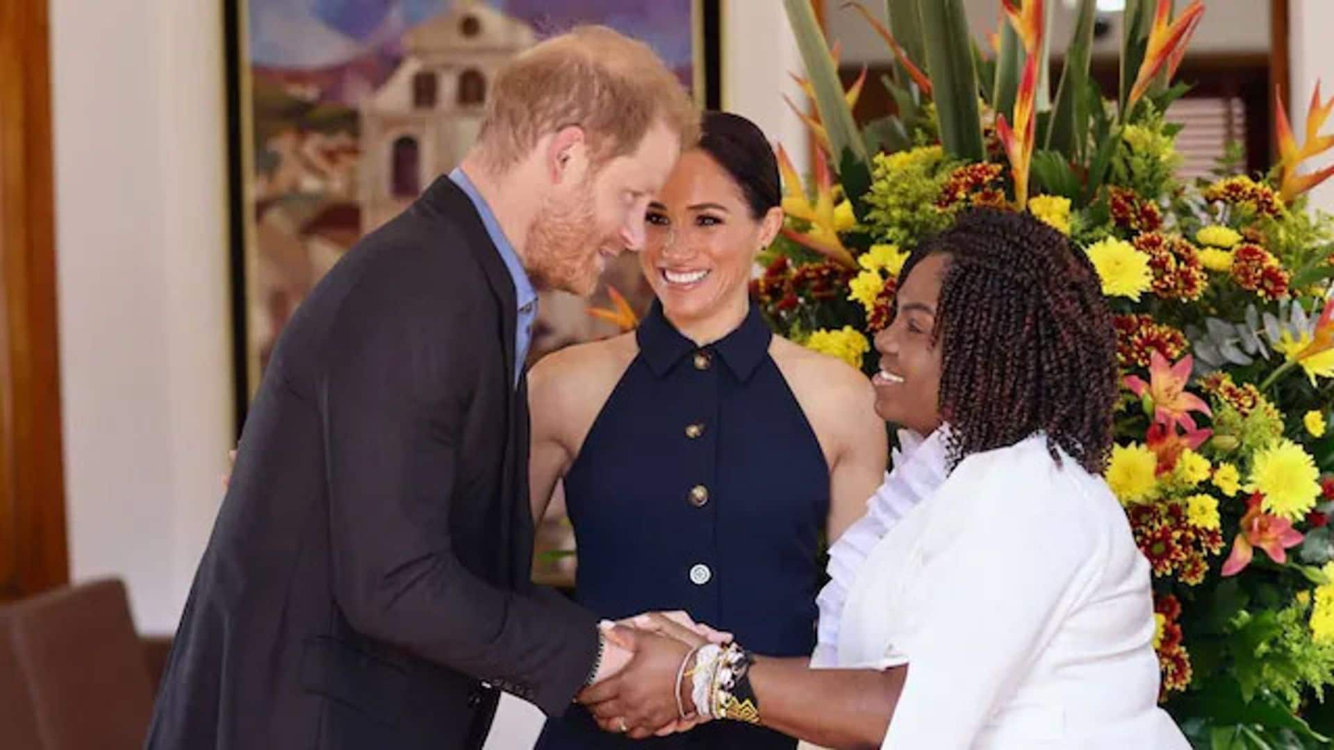 FOTOS: Meghan Markle y el príncipe Harry inician su visita oficial por Colombia