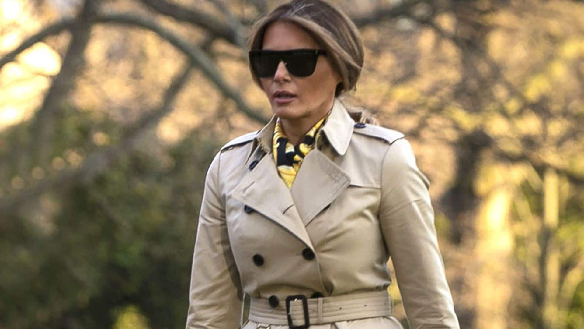 Melania Trump evita las críticas con sus botas de cuero