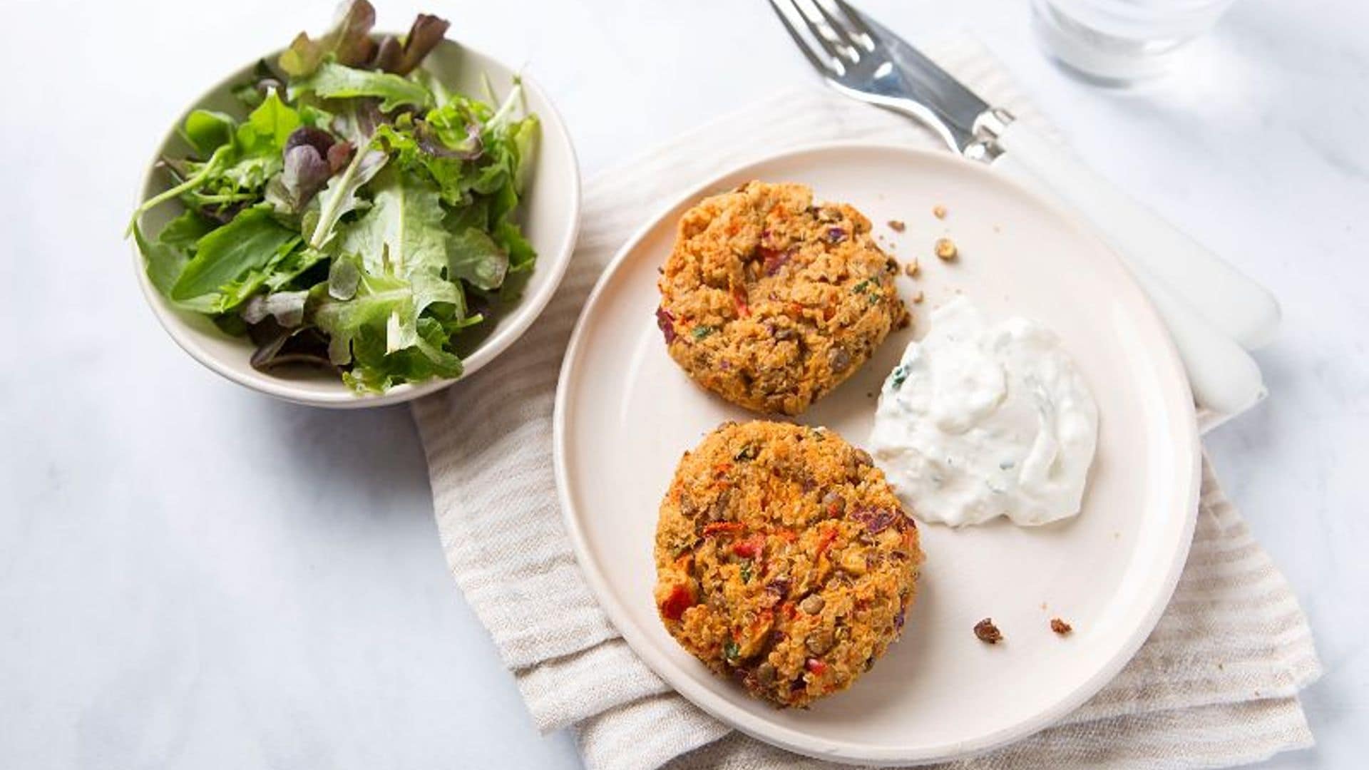 Hamburguesas de lentejas y quinoa