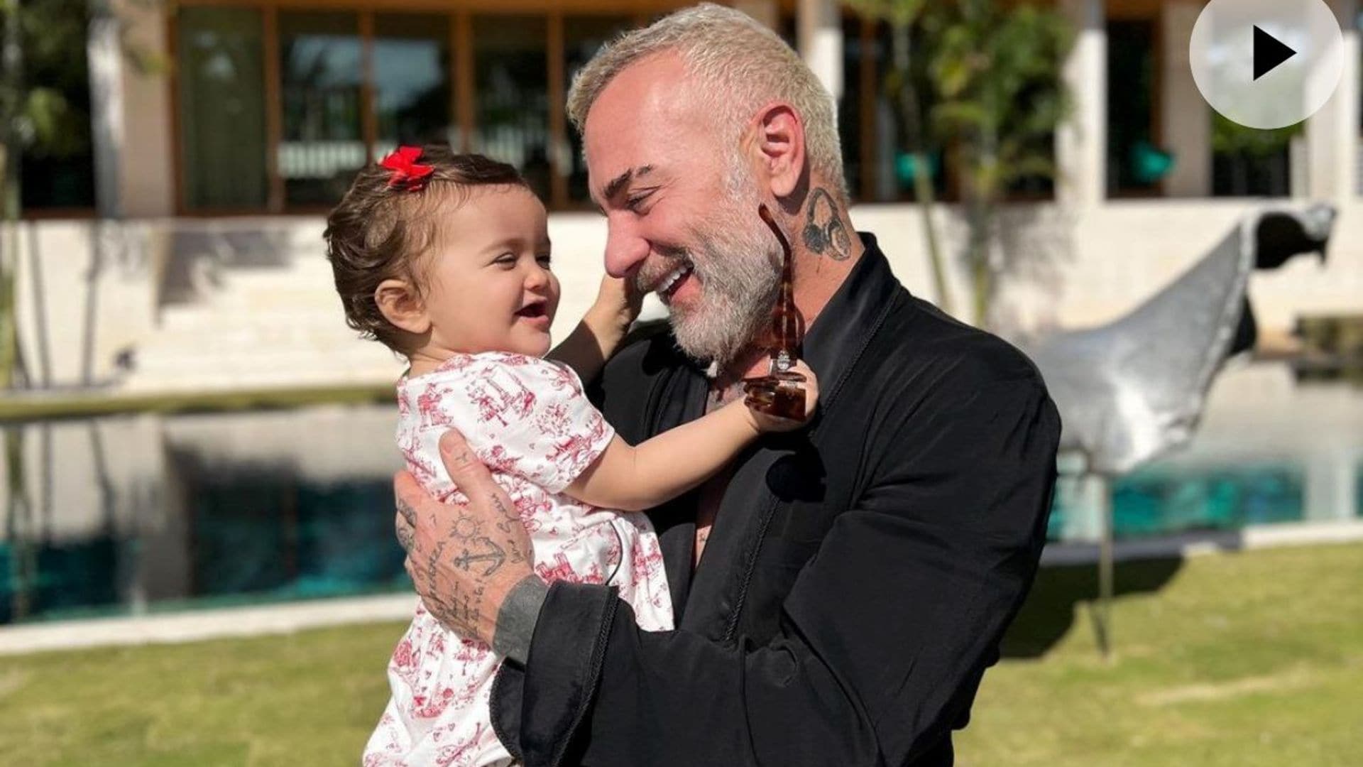 Gianluca Vacchi y su hija Blu Jerusalema enternecen las redes con su momento más divertido