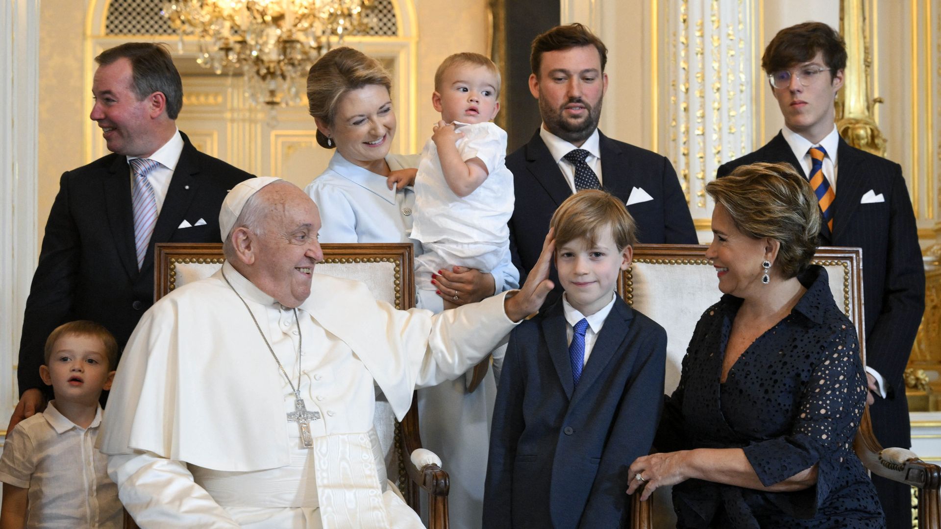 Los nietos de Enrique y María Teresa de Luxemburgo, protagonistas de una divertida audiencia con el Papa