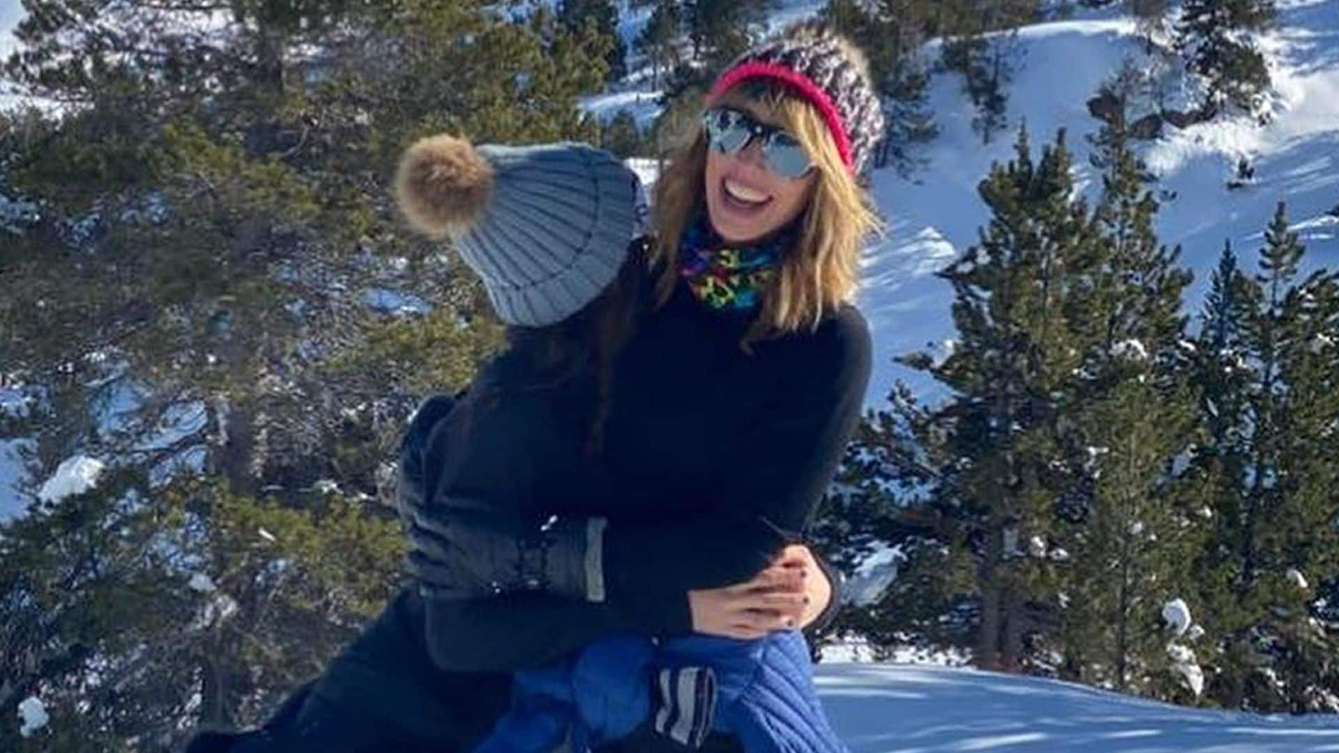 Emma García recarga pilas en la nieve con la mejor compañía