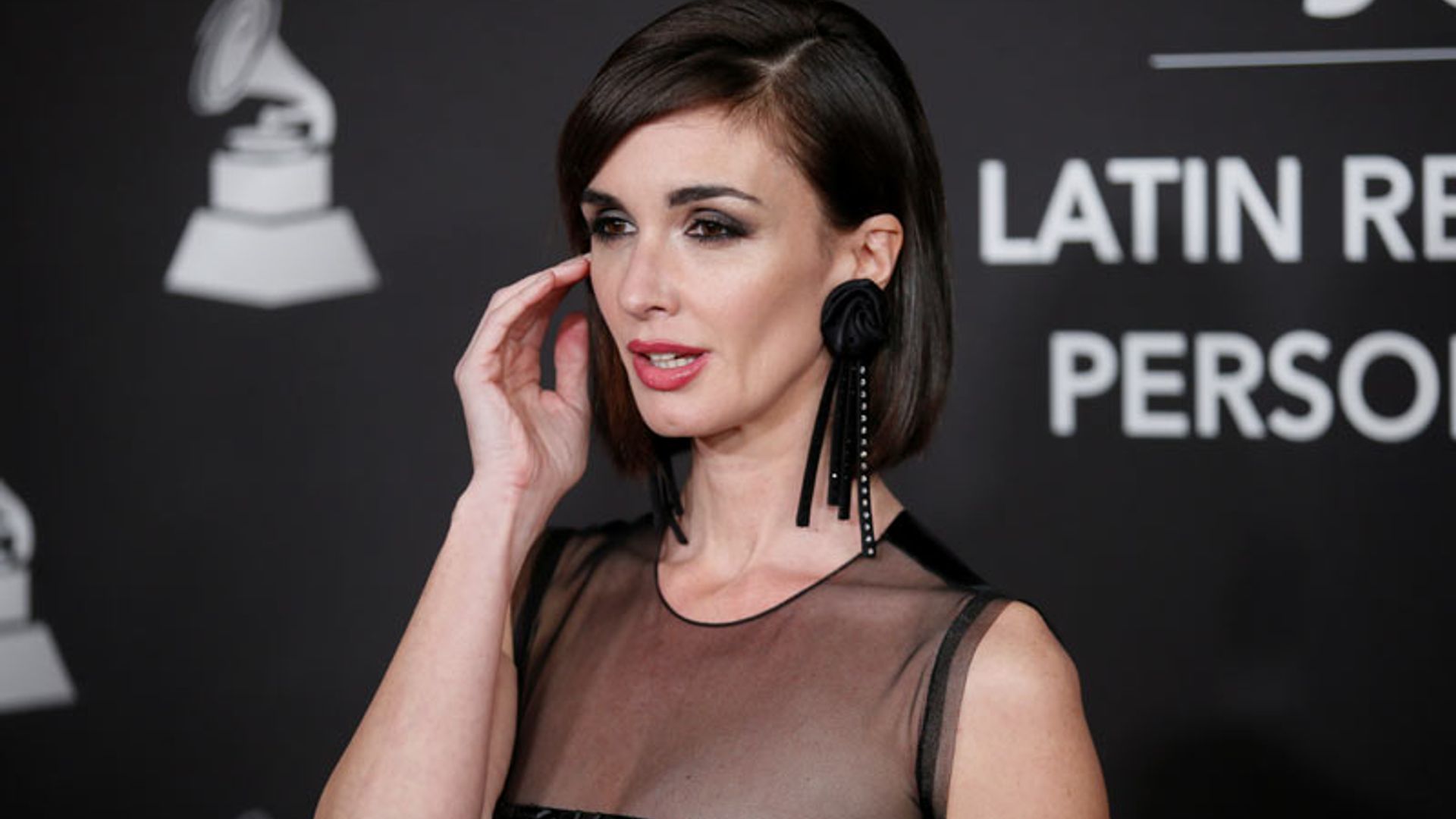 Paz Vega presume de cuerpazo en Las Vegas con su look de terciopelo y efecto mosaico