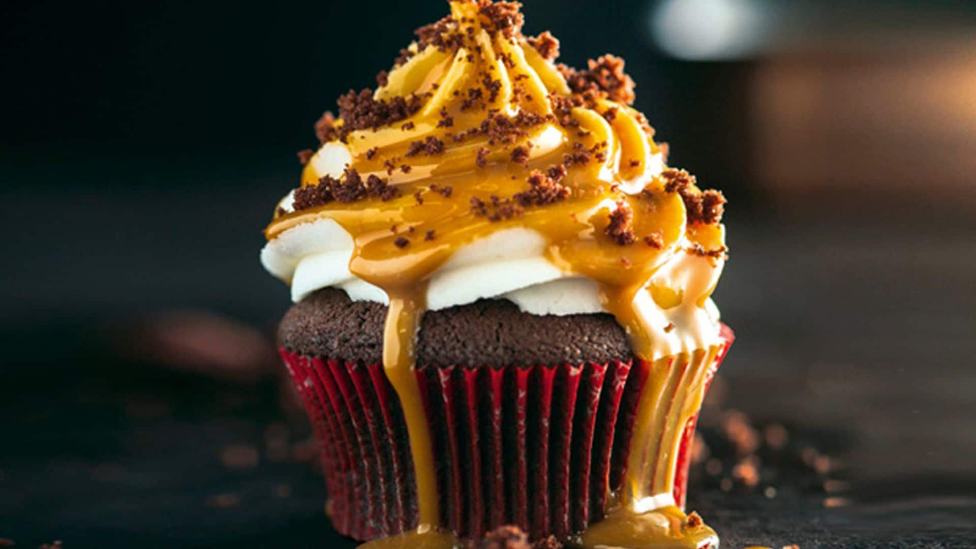 ‘Cupcakes’ de chocolate y caramelo