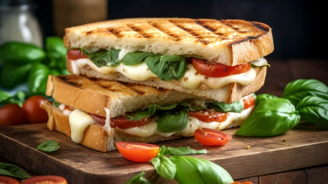 sandwich caprese adob