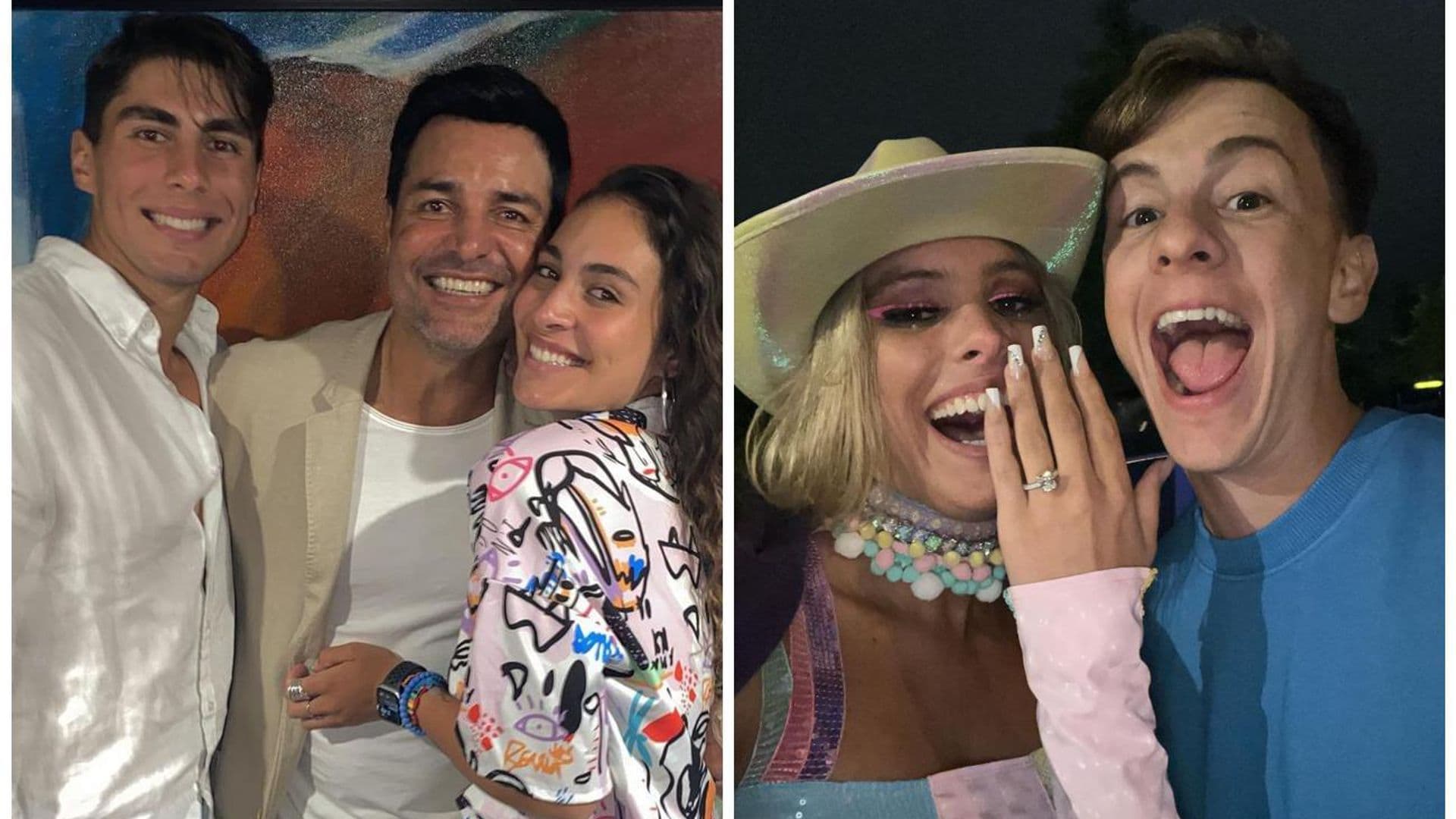 Chayanne y sus hijos fueron cómplices de Guaynaa en su propuesta de matrimonio a Lele Pons