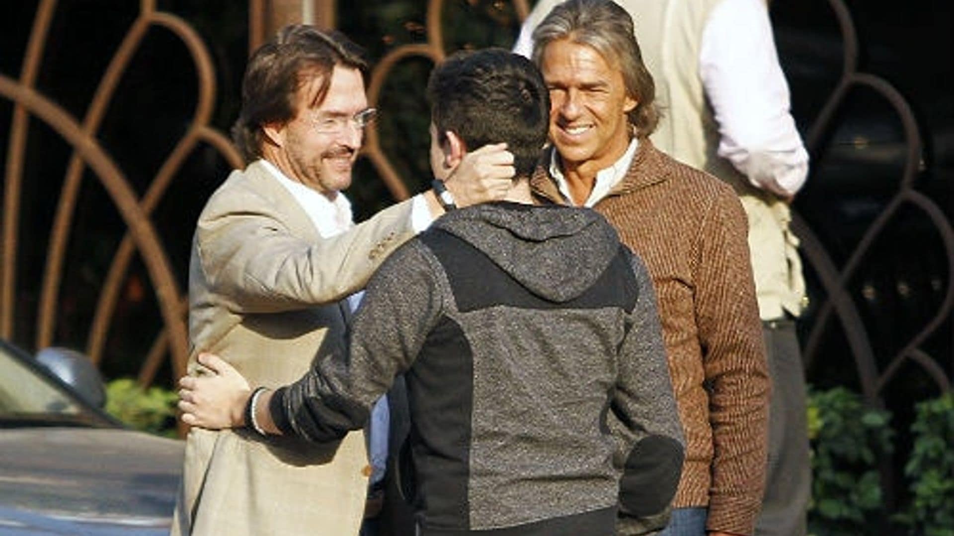 El cariñoso encuentro de Fernando Landeros con su sobrino Andrés, hijo de Germán Dehesa