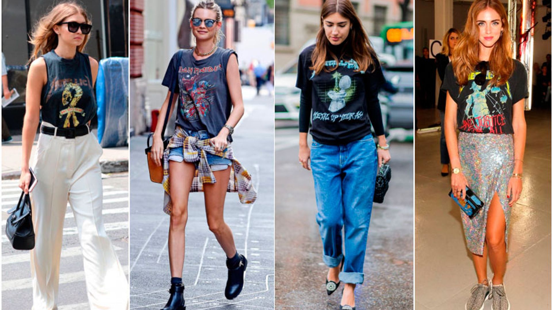 Guía de estilo: Cómo vestir una camiseta 'rock-band' en 10 ‘looks’