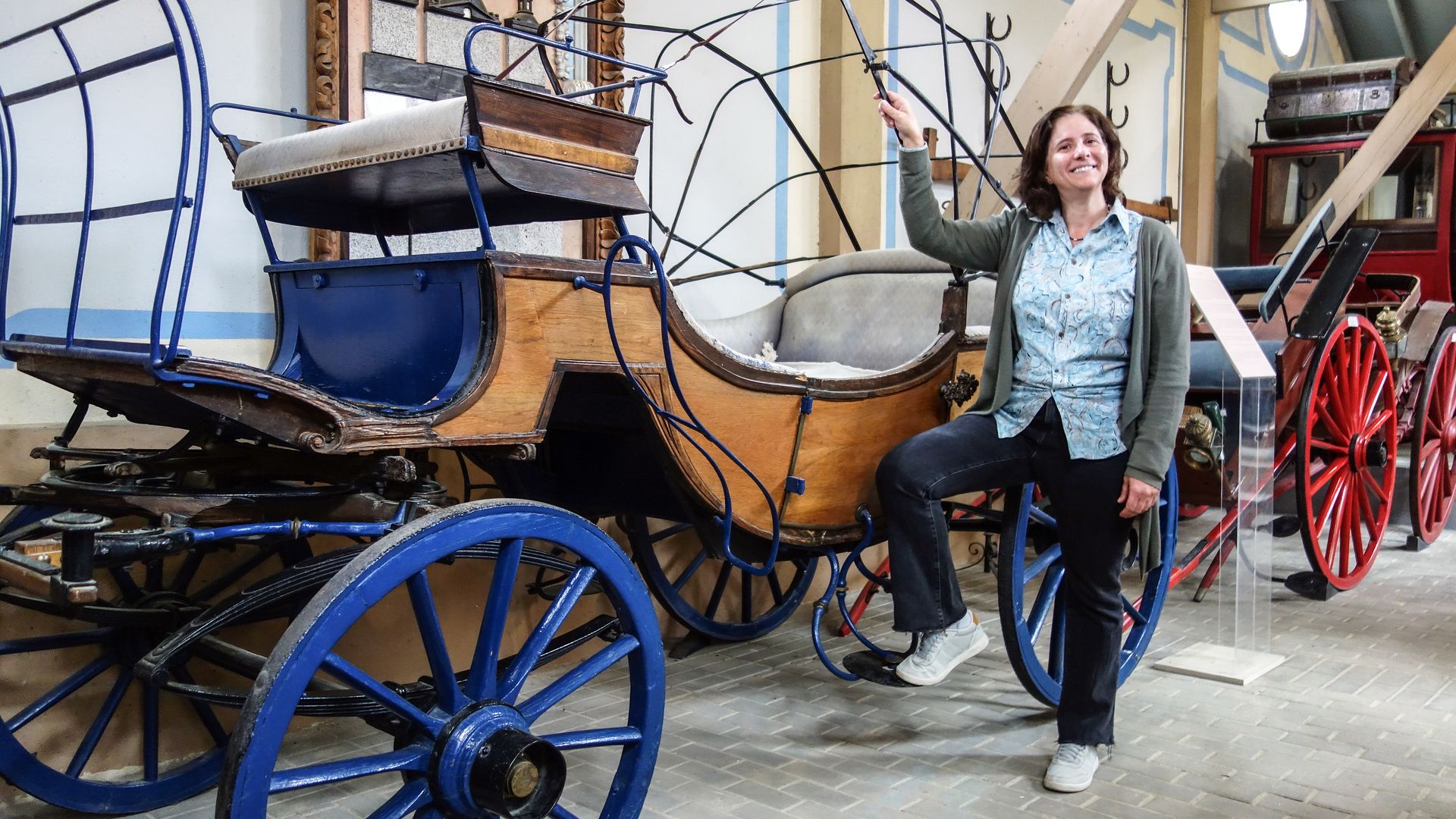 Marta Martín Worm, dueña del museo Cocheras del rey de San Lorenzo de El Escorial, Madrid