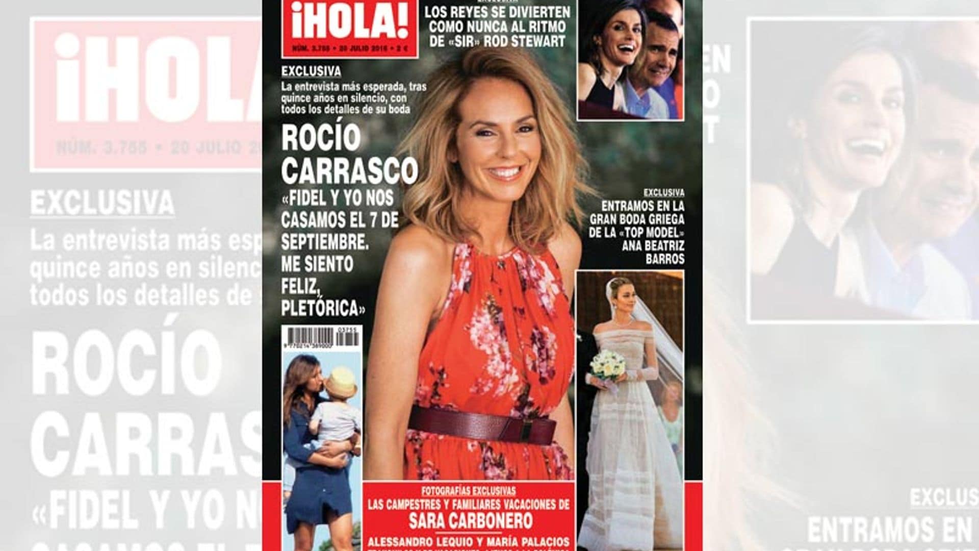 Exclusiva en ¡HOLA!, Rocío Carrasco: 'Fidel y yo nos casamos el siete de septiembre. Me siento feliz, pletórica'