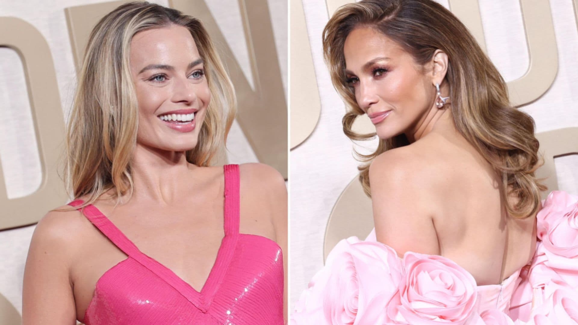 Jennifer Lopez y Margot Robbie opinan sobre sus aplaudidos looks 'Barbie' en los Globos de Oro