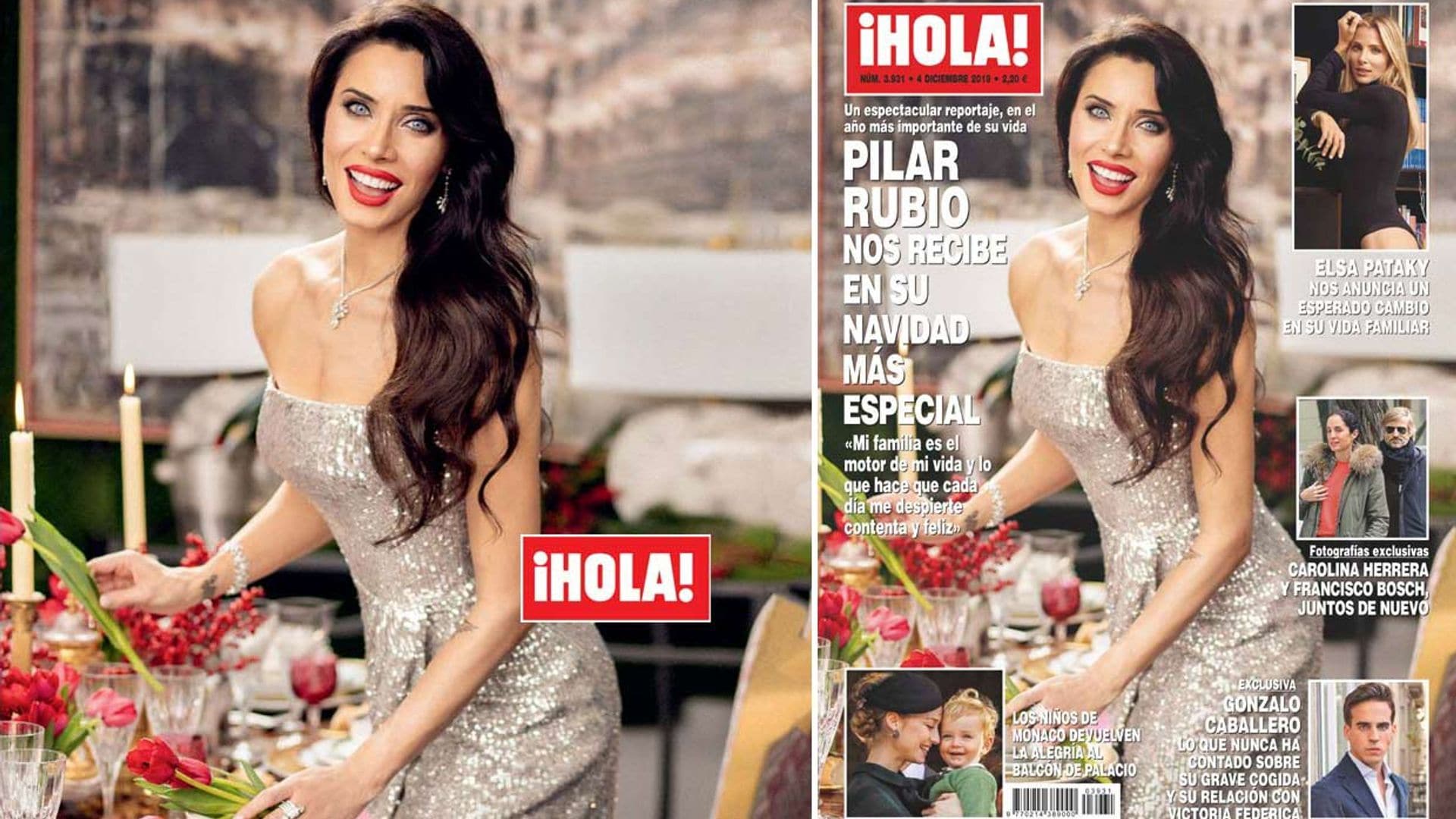 En ¡HOLA!, Pilar Rubio nos recibe en su Navidad más especial