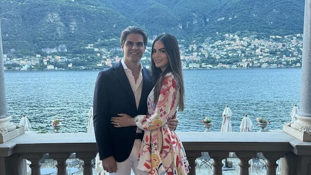 Ximena Navarrete y su esposo, Juan Carlos Valladares en Italia
