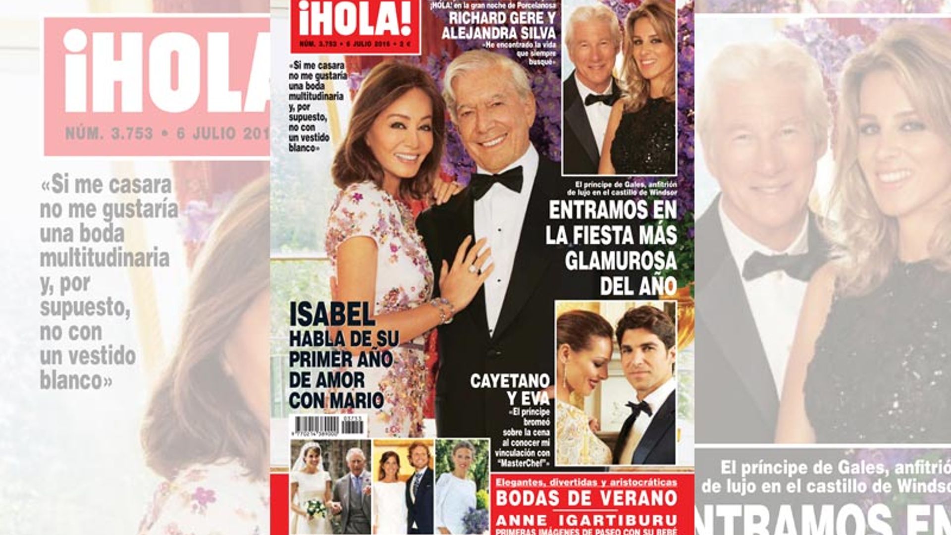 Isabel Preysler habla de su primer año de amor con Mario Vargas Llosa: 'Si me casara no me gustaría una boda multitudinaria y, por supuesto, no con un vestido blanco'