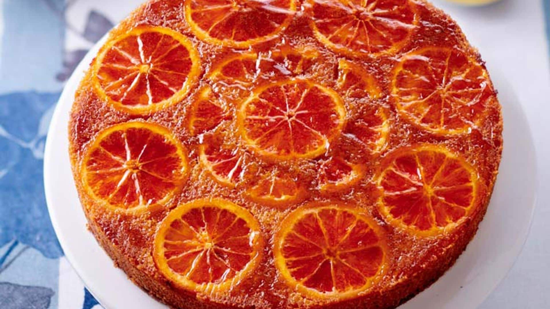 Tarta de naranja sanguina