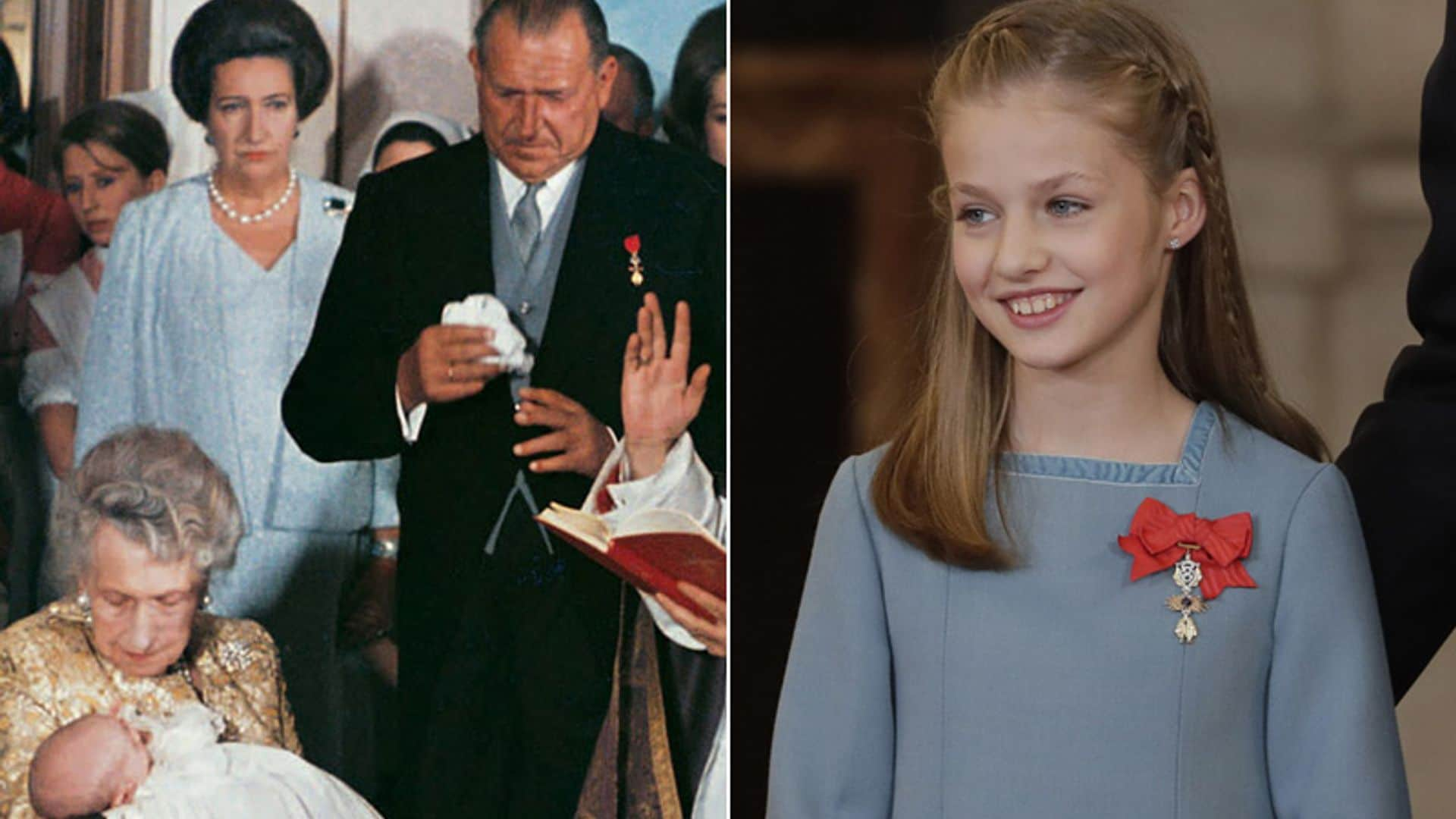 Doble homenaje de Felipe VI: a su hija y a su abuelo