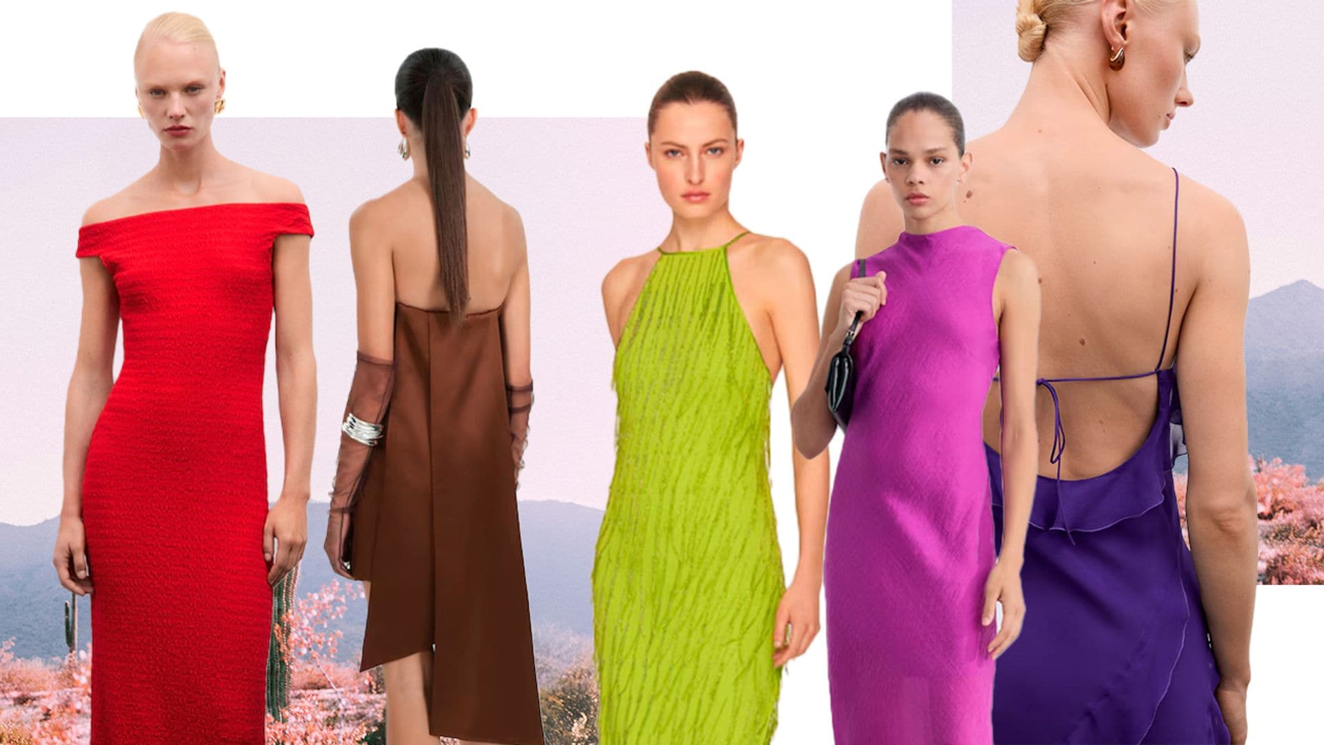 13 vestidos lisos de invitada que encontrarás en Mango con descuentos