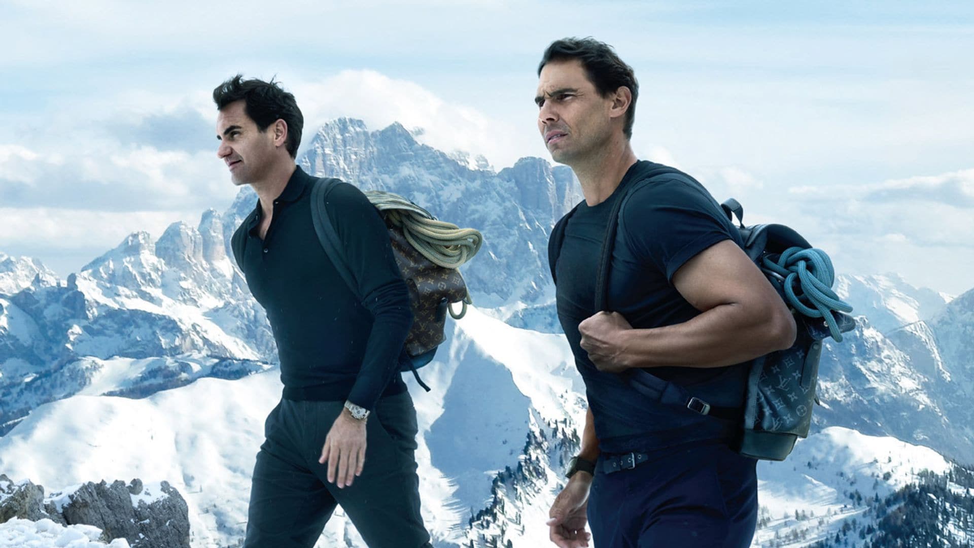 Rafa Nadal y Roger Federer, unidos por Louis Vuitton en los Alpes italianos