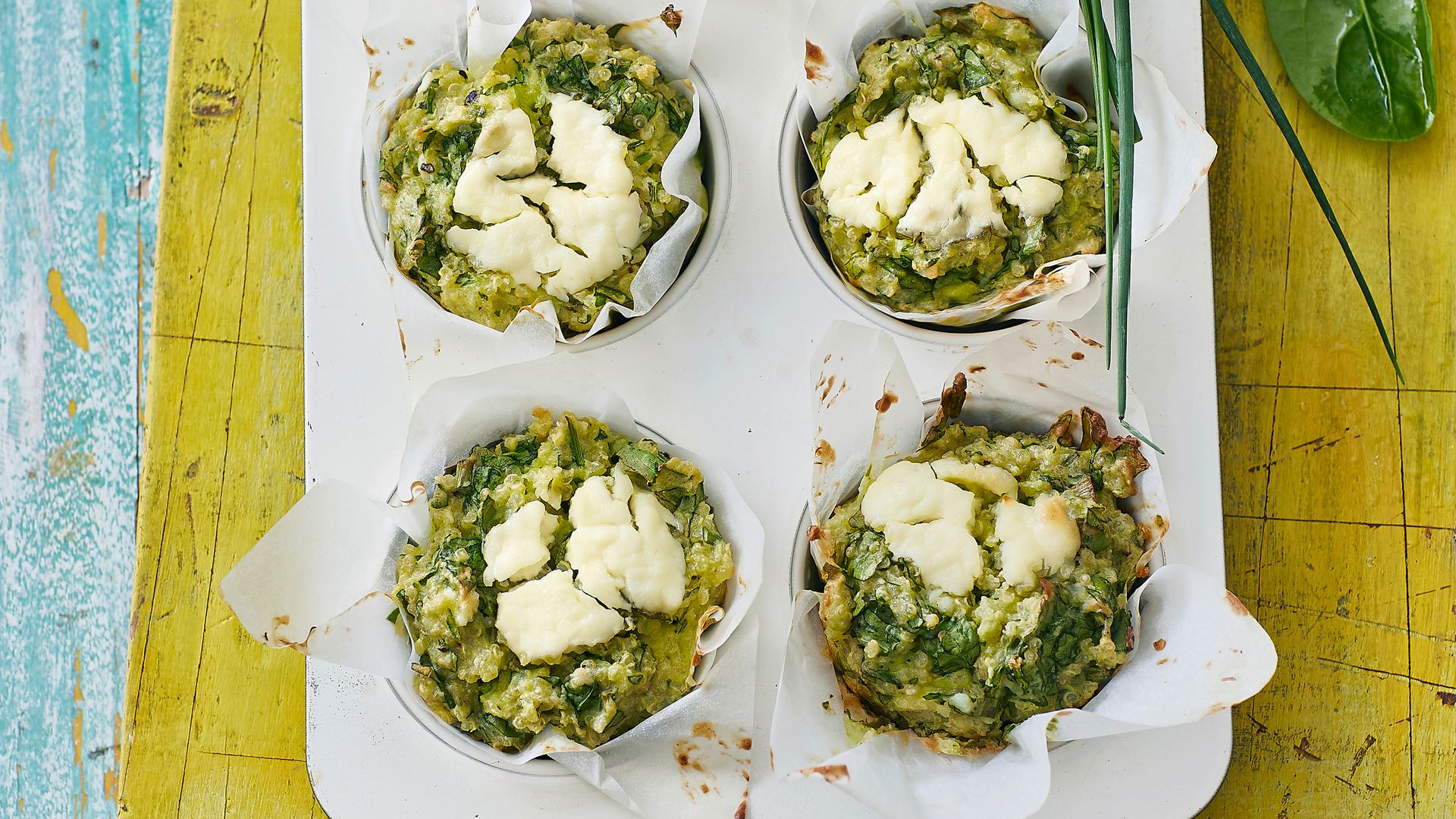 'Muffins' de quinoa con espinacas y ricotta