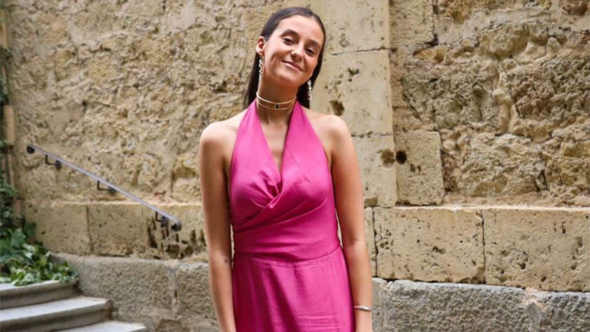 Victoria de Marichalar elige un vestido reversible y 'made in Spain' para su último look de invitada