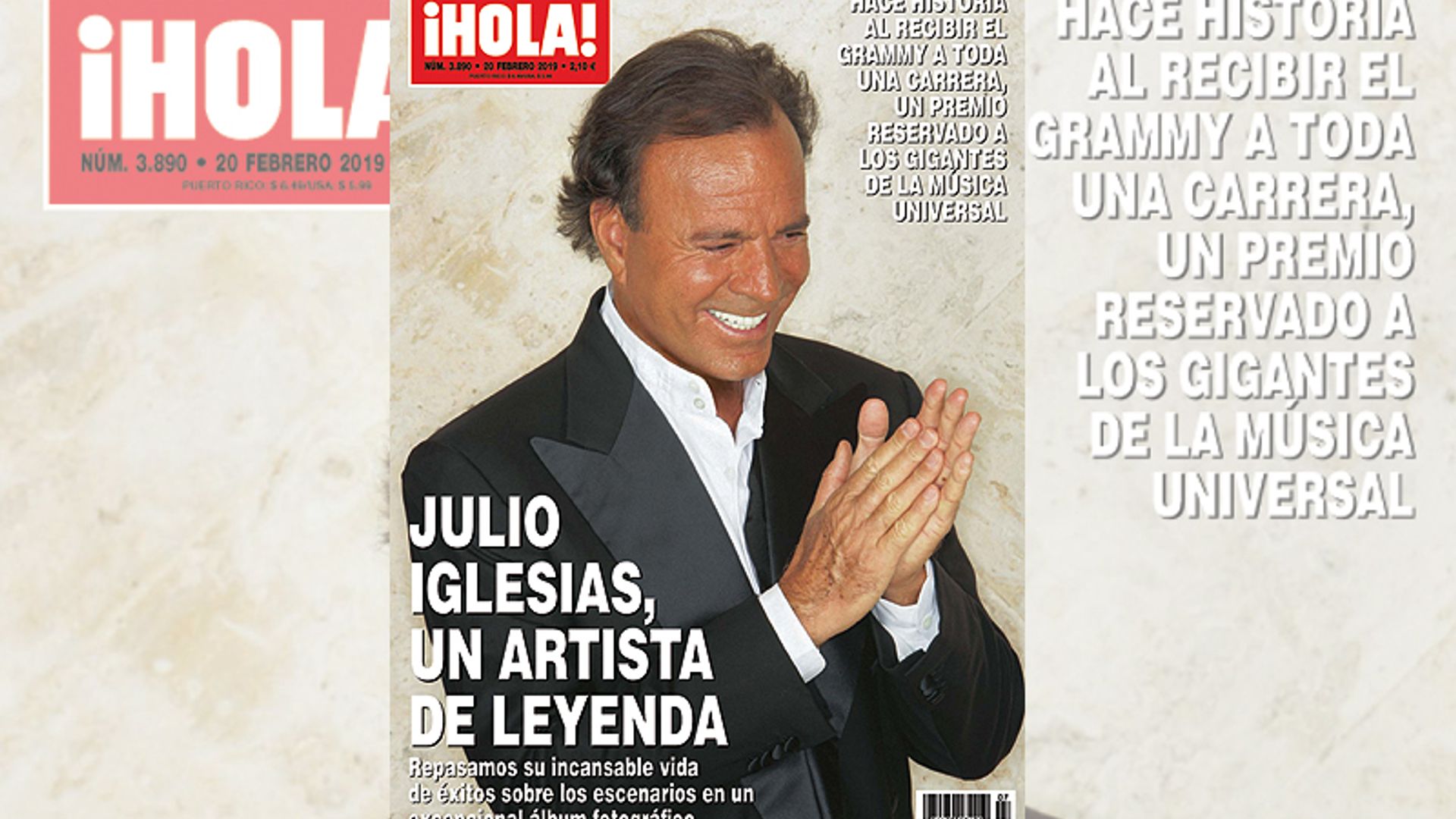 En ¡HOLA!: Julio Iglesias hace historia al recibir el Grammy a toda una carrera