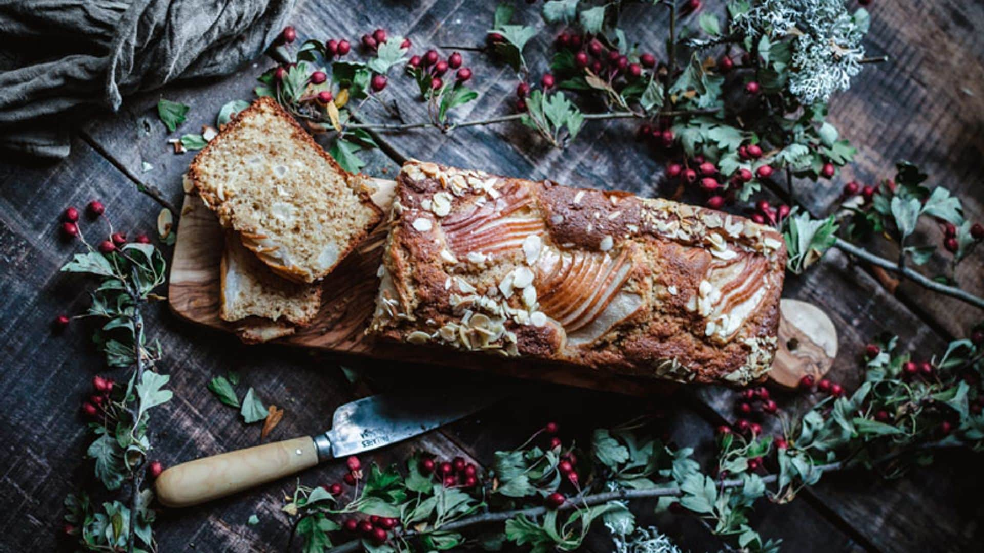 Bizcocho de pera y almendras