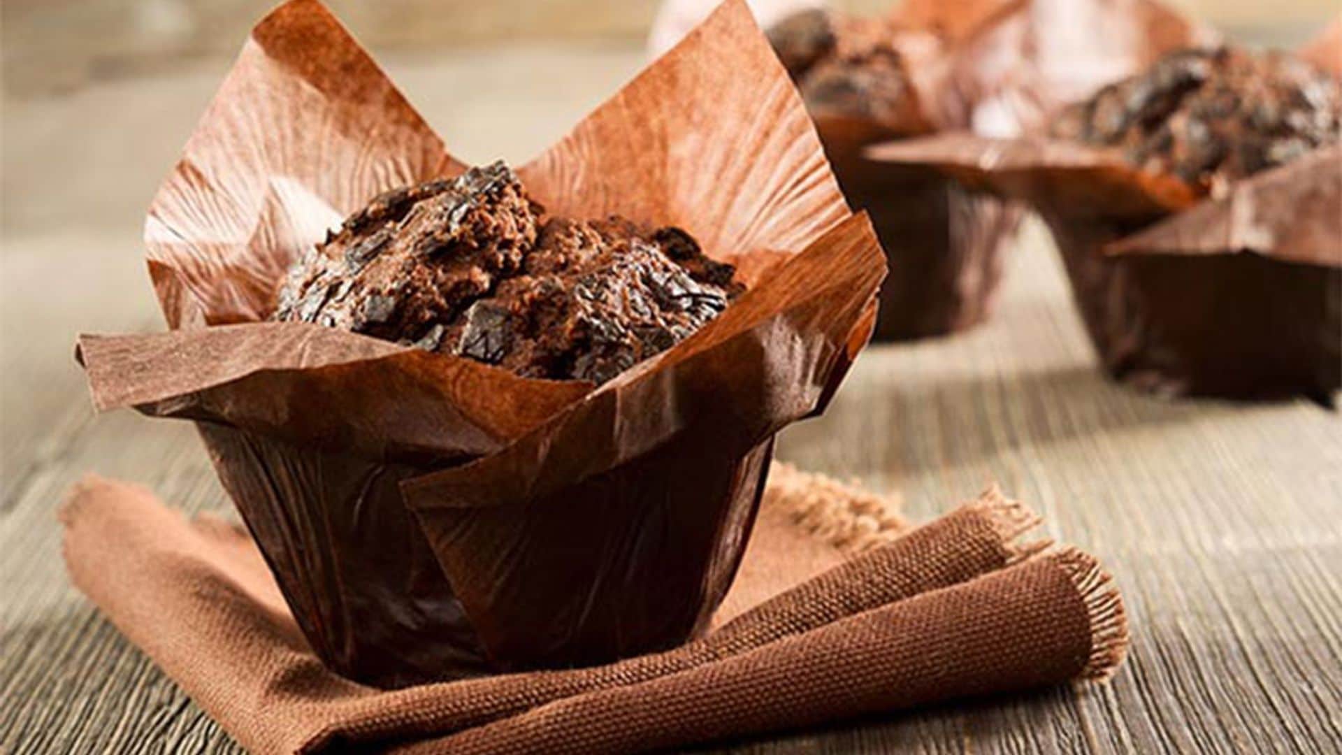 Muffins con doble chocolate