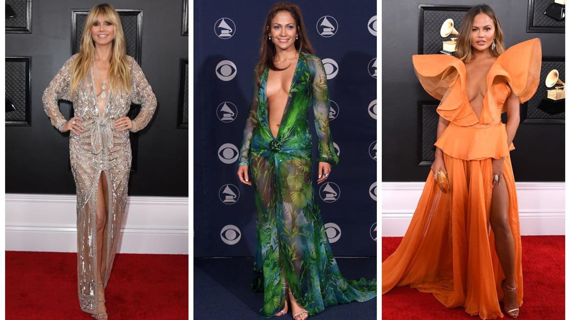 El icónico escote de Jennifer Lopez, ¿un influenciador en los Grammy 2020?