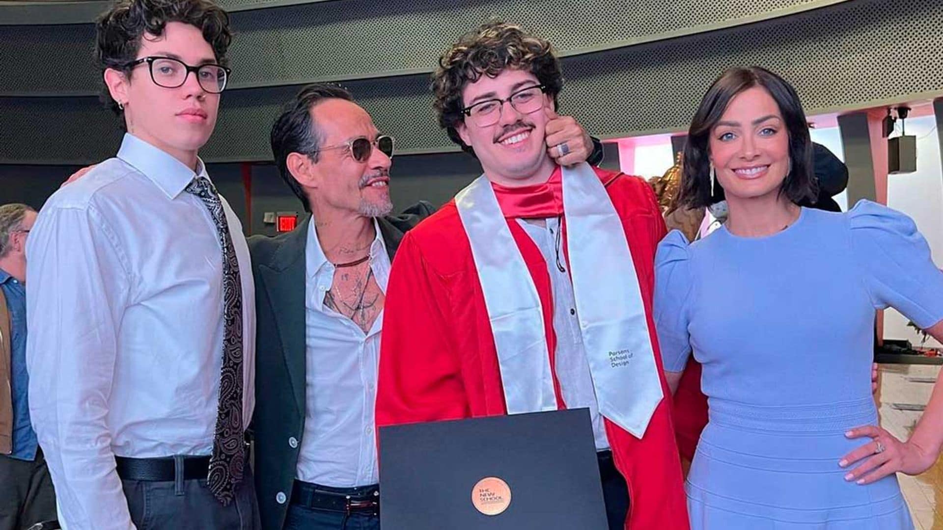 Marc Anthony y Dayanara Torres celebran juntos la graduación de su hijo Cristian