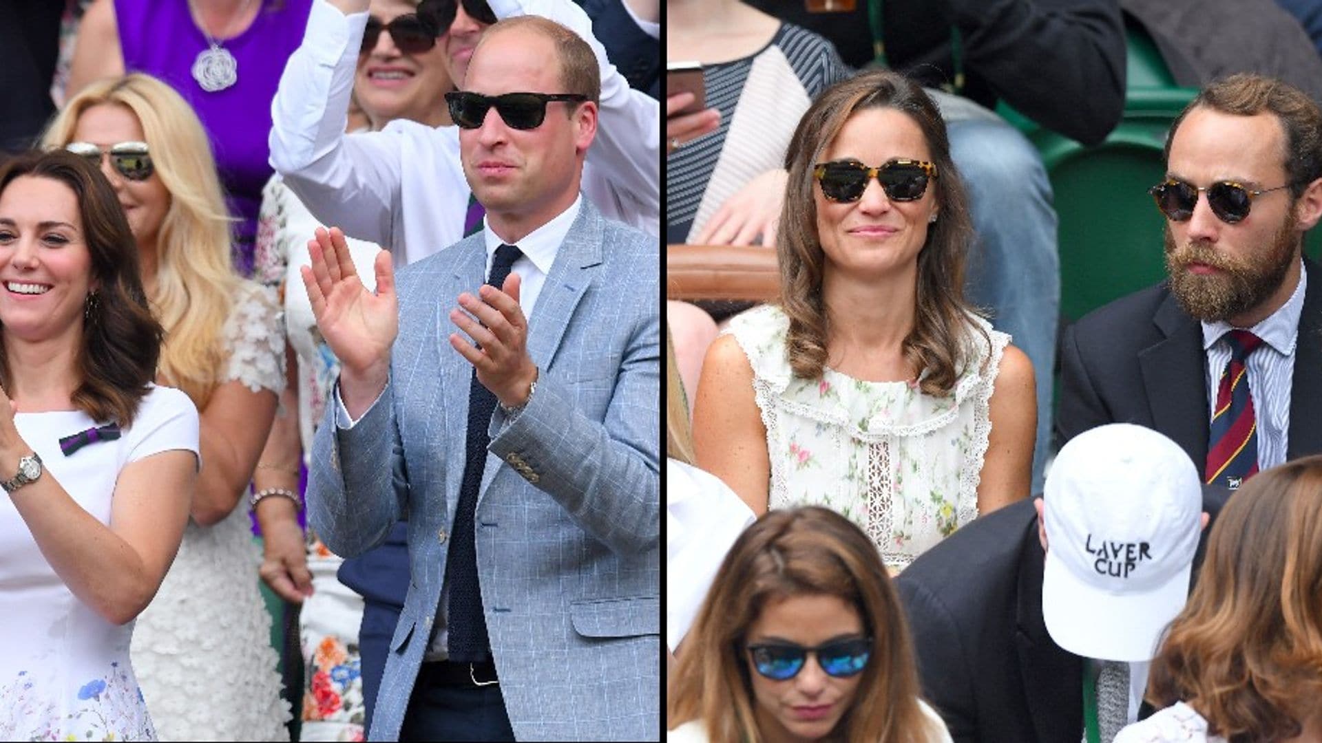 Juntos, pero no revueltos… Los Duques de Cambridge y los Middleton disfrutan de la emocionante final de Wimbledon