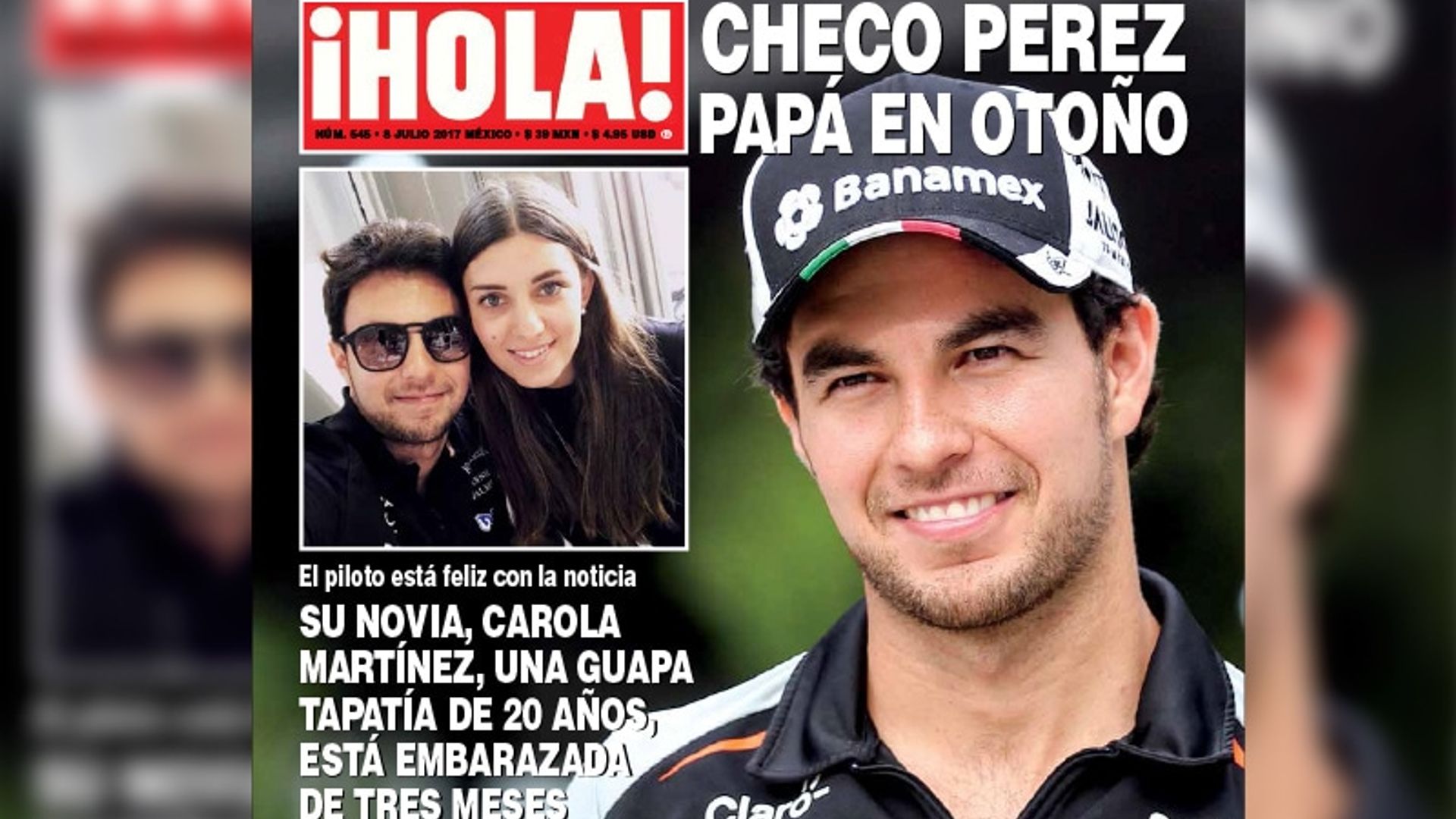 ¡En HOLA! Checo Pérez, papá en otoño