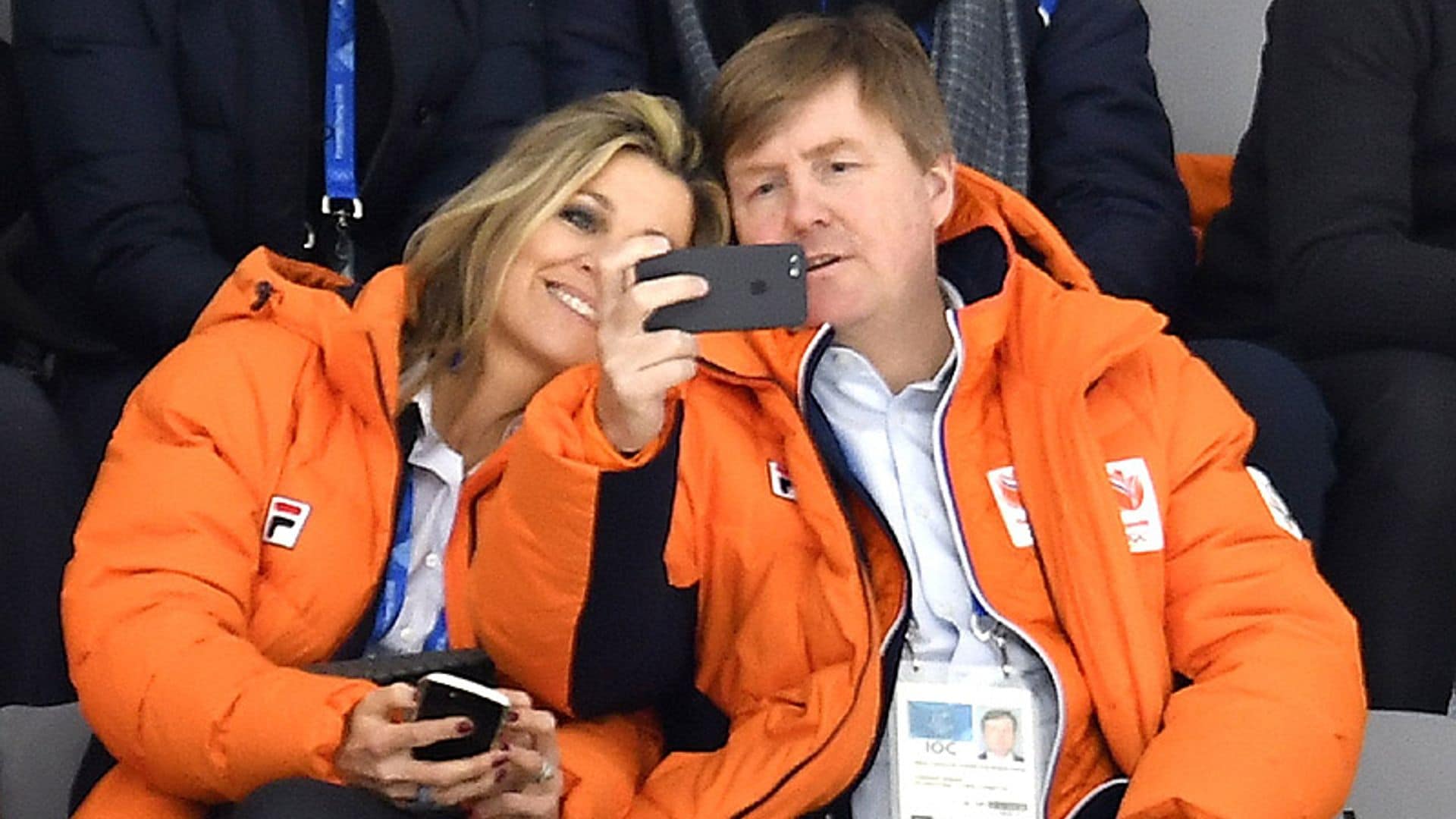 La complicidad de Guillermo y Máxima de Holanda, los mejores hinchas en los Juegos Olímpicos de Invierno