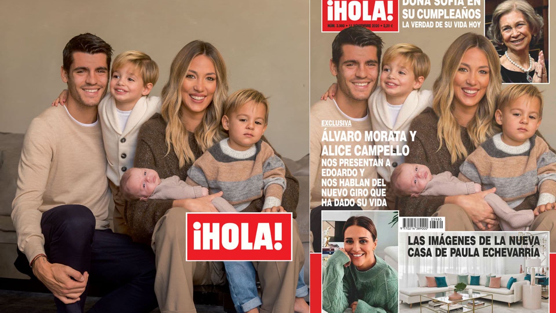 Exclusiva en ¡HOLA!, Alice Campello y Álvaro Morata nos presentan a Edoardo y nos hablan del nuevo giro que ha dado su vida