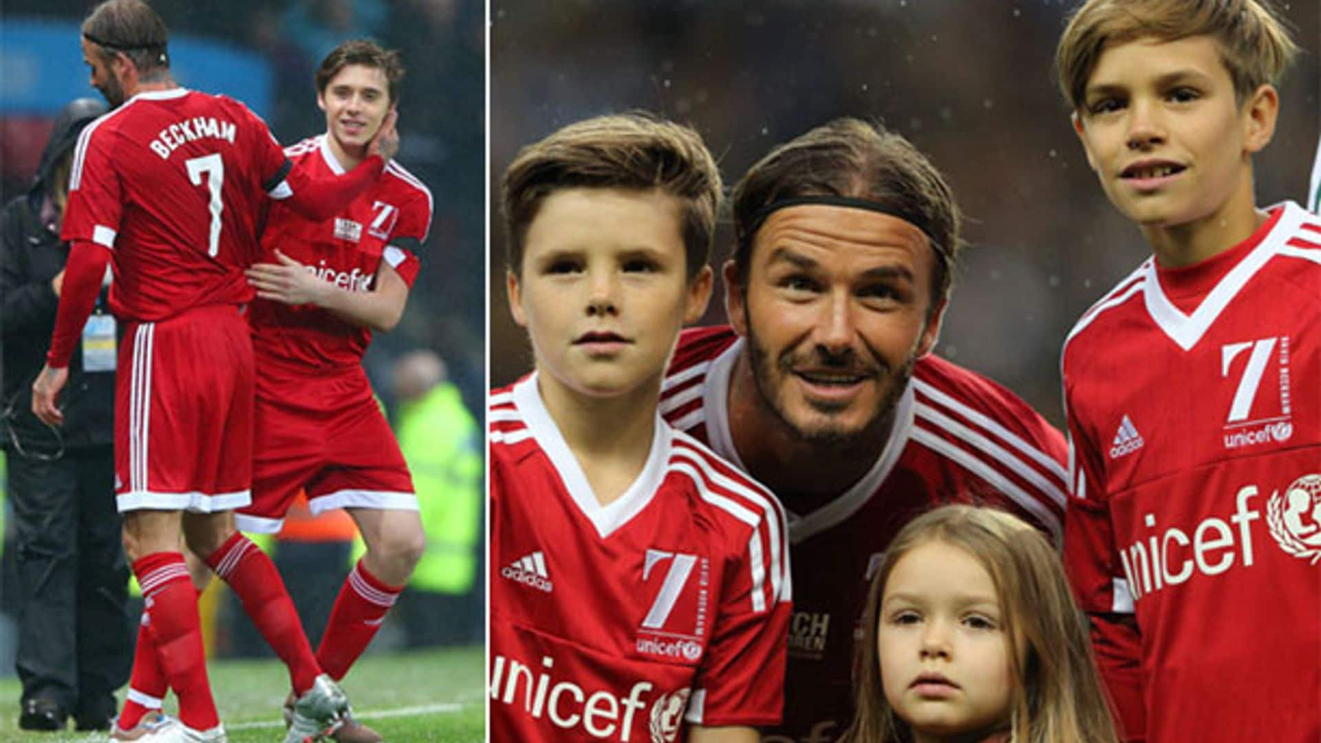 Los hijos de David Beckham, su mejor equipo para un partido muy especial