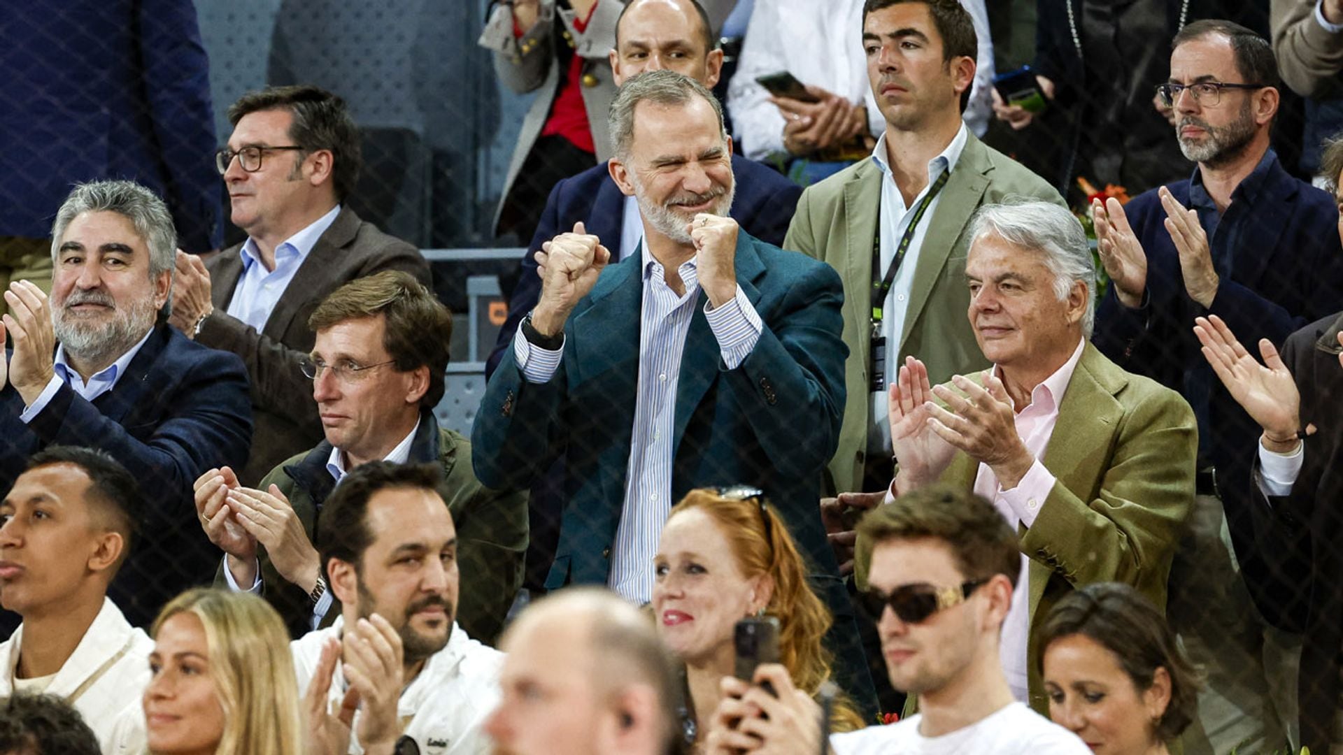 El rey Felipe vibra con Rafa Nadal en la Caja Mágica en una jornada llena de estrellas del deporte y el espectáculo